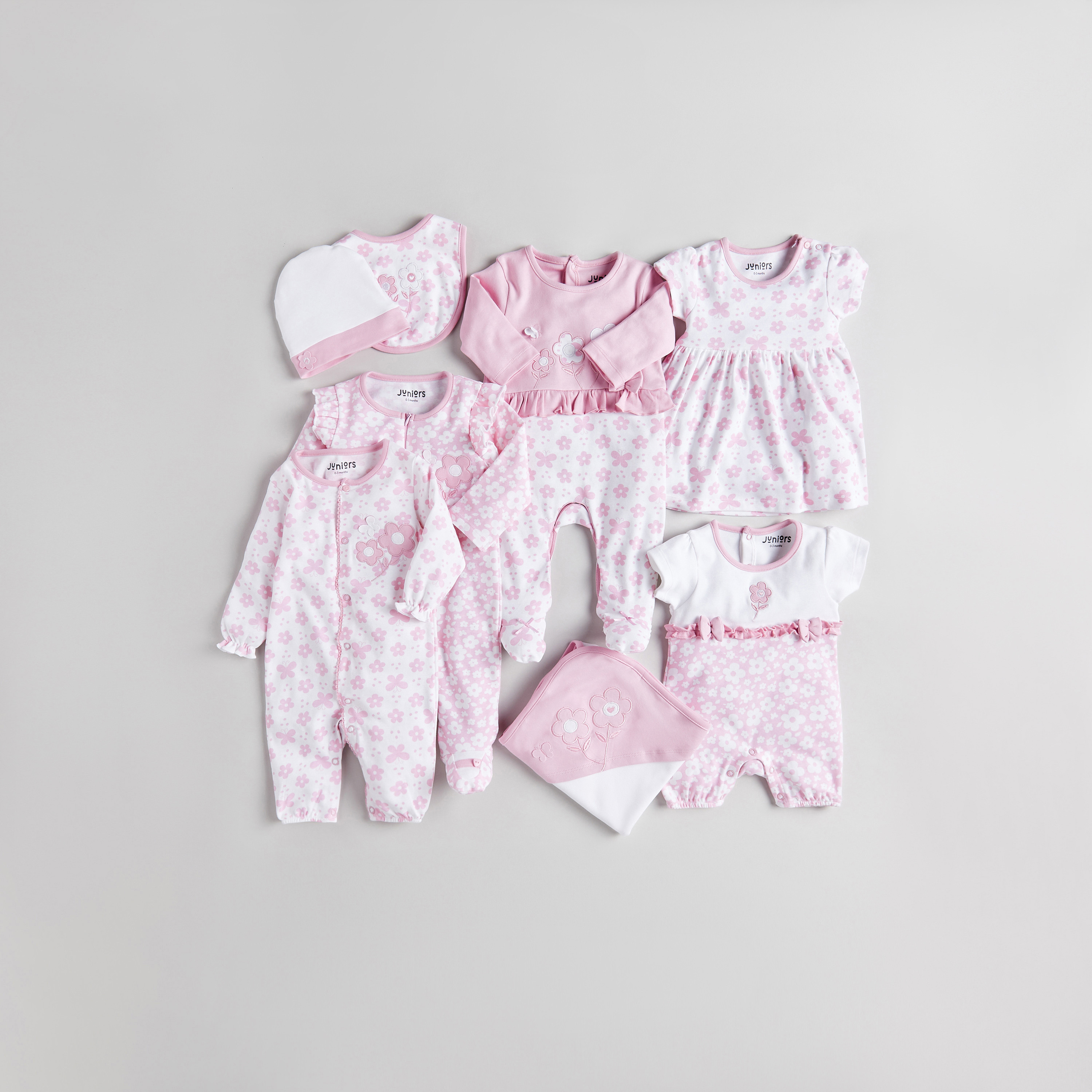Juniors Floral Print Romper with Short Sleeves-baby-girls-clothing-rompers-image-6