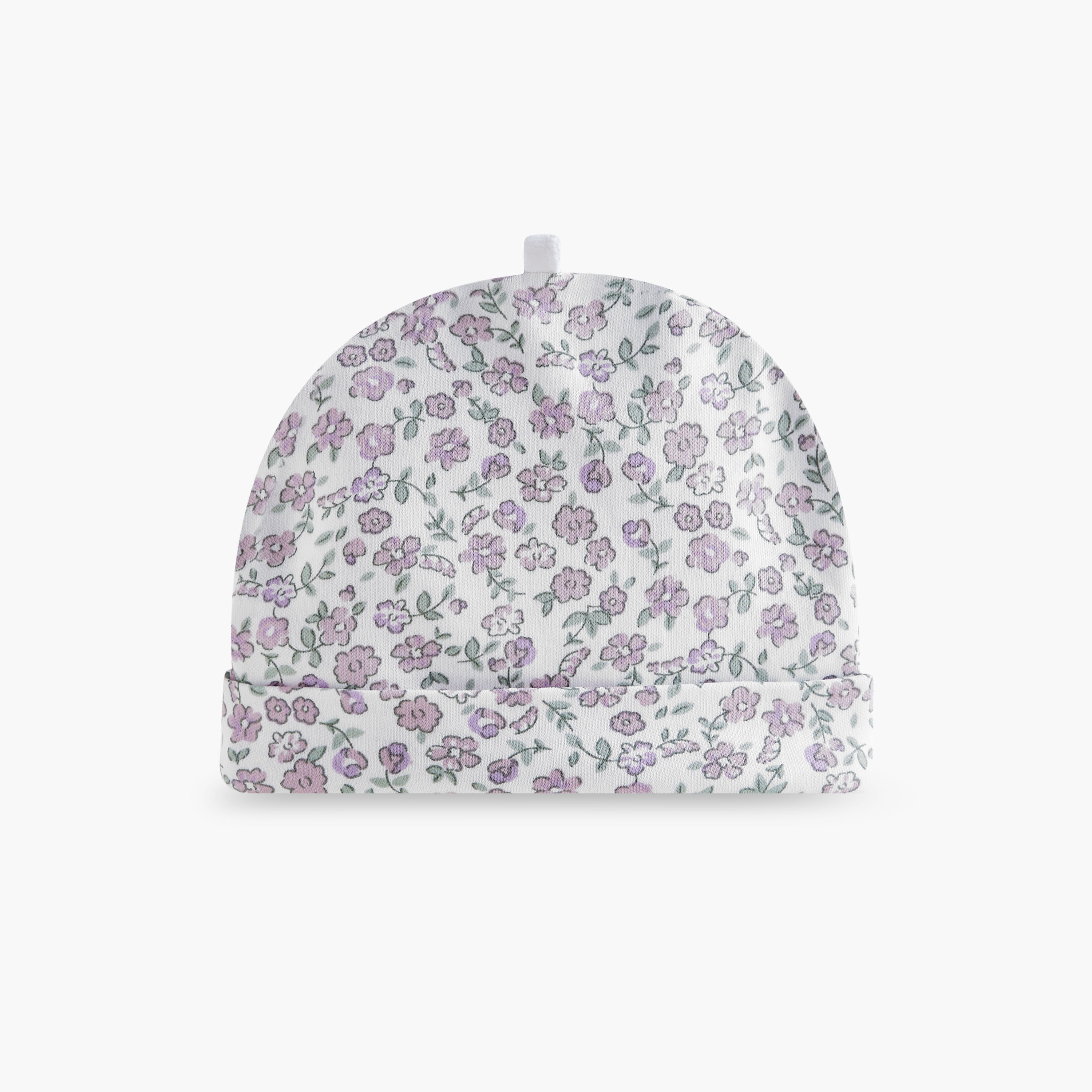 Juniors Floral Print Beanie Cap - Set of 2-baby-girls-accessories-caps-image-4