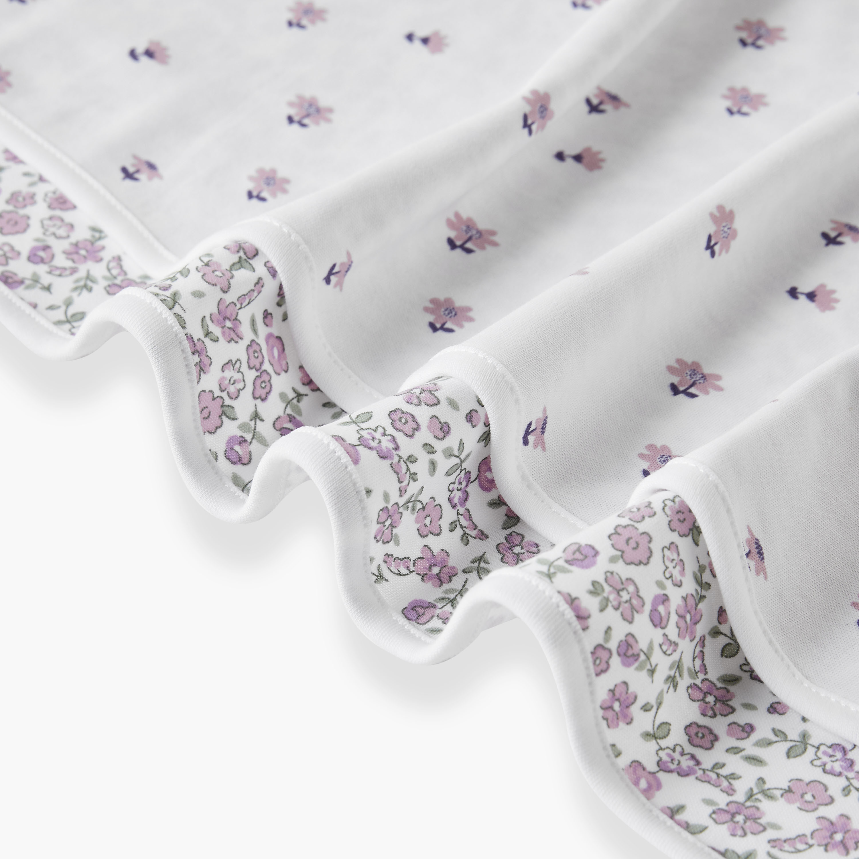 Juniors Floral Print Receiving Blanket - Set of 2-baby-nursery-blanketsandswaddles-receivingblankets-image-5