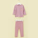 Juniors Striped Long Sleeves T-Shirt and Pyjama Set-Pyjama Sets-thumbnail-0