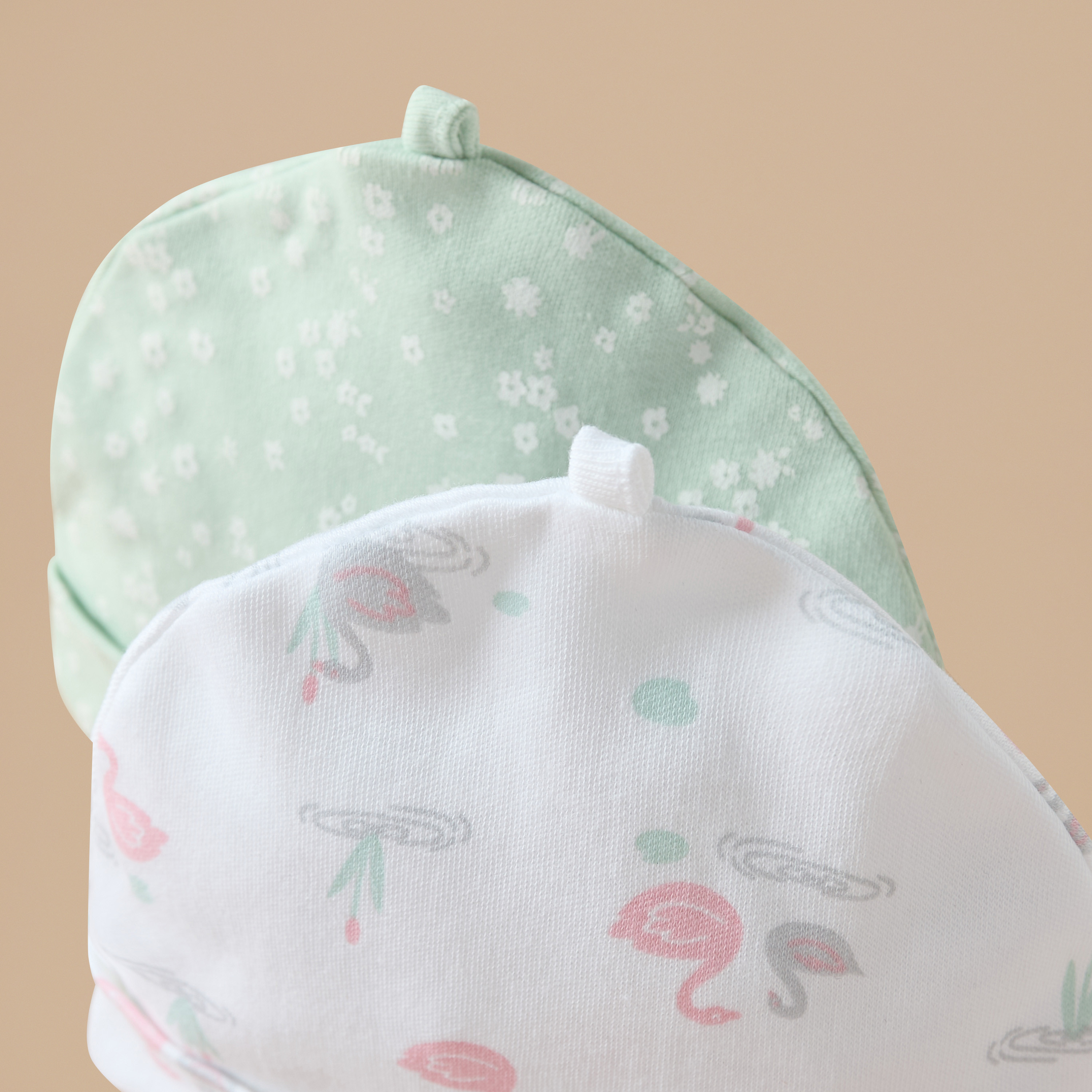 Juniors Printed Beanie - Set of 2-baby-girls-accessories-caps-image-5