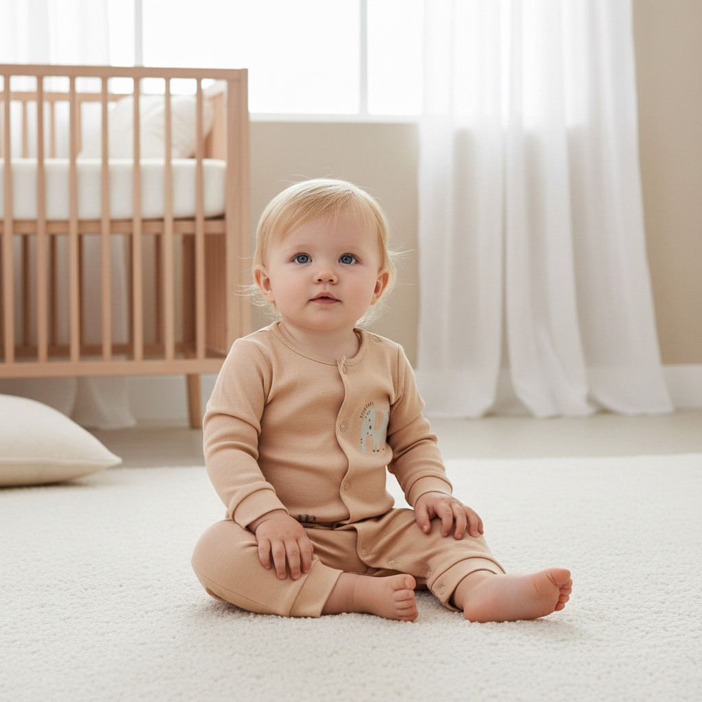 بدلة نوم بطبعات وأفرول بأزرار إغلاق كبّاسة من جونيورز-baby-boys-clothing-nightwear-sleepsuits-image-5