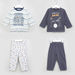 Juniors Printed Long Sleeves T-shirt and Pyjamas - Set of 2-Multipacks-thumbnail-0
