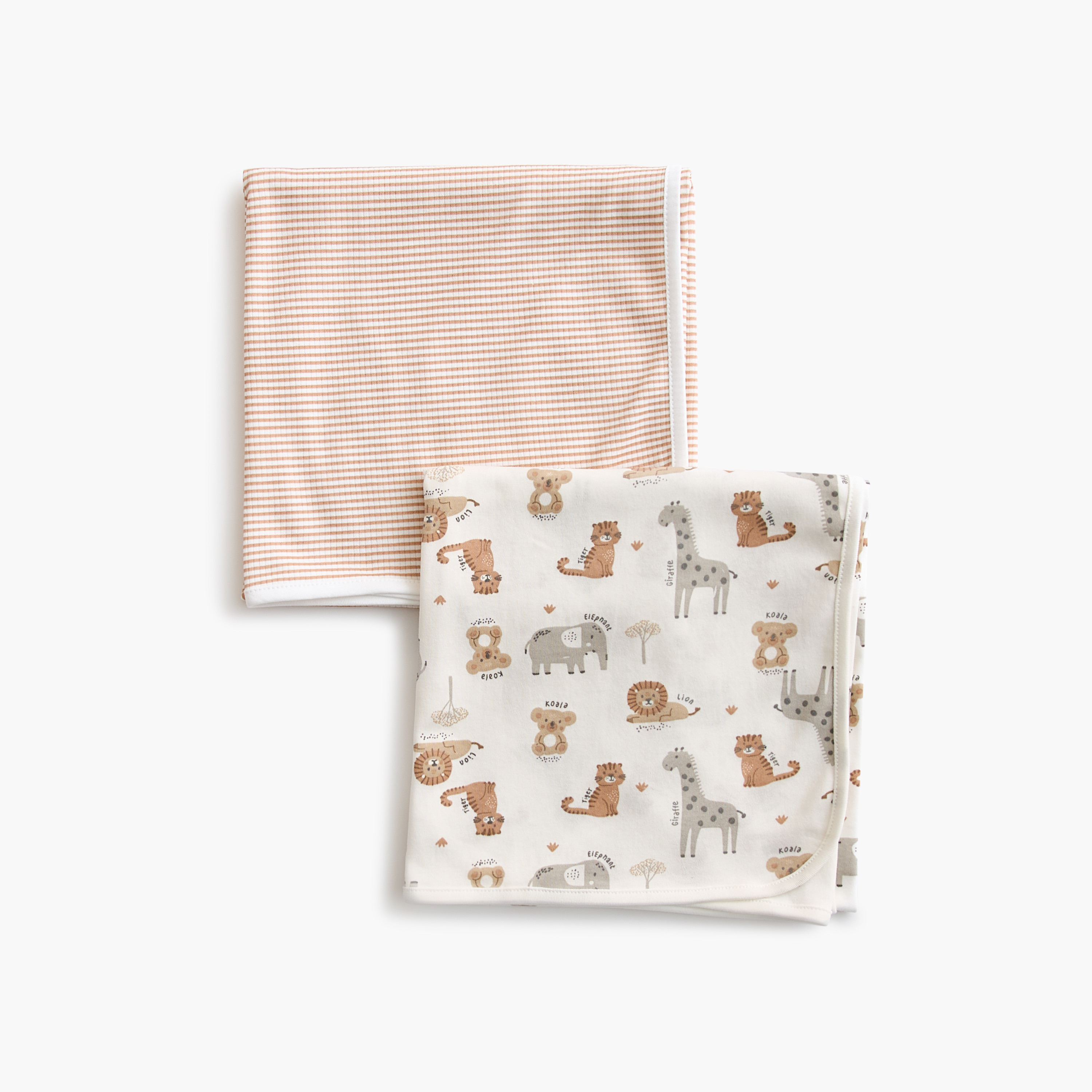 طقم بطانيات حديثي ولادة من قطعتين بطبعات من جونيورز - 70x70 سم-baby-nursery-blanketsandswaddles-receivingblankets-image-3