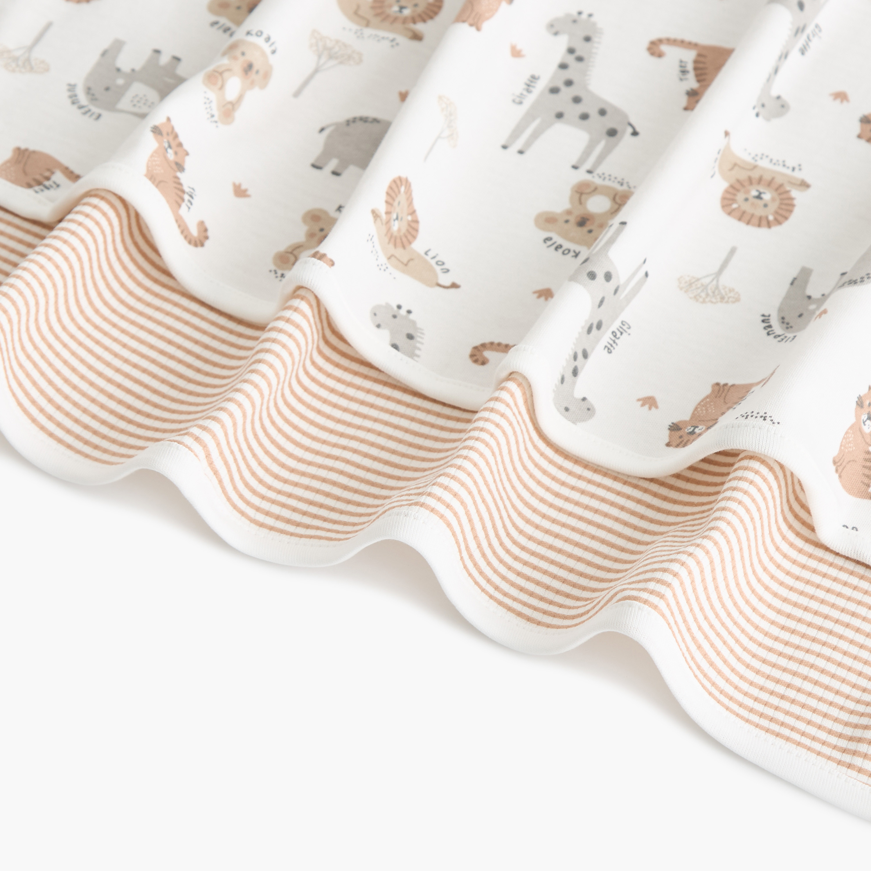 طقم بطانيات حديثي ولادة من قطعتين بطبعات من جونيورز - 70x70 سم-baby-nursery-blanketsandswaddles-receivingblankets-image-5