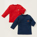 Juniors Round-Neck T-shirt with Applique Patch - Set of 2-T Shirts-thumbnail-0
