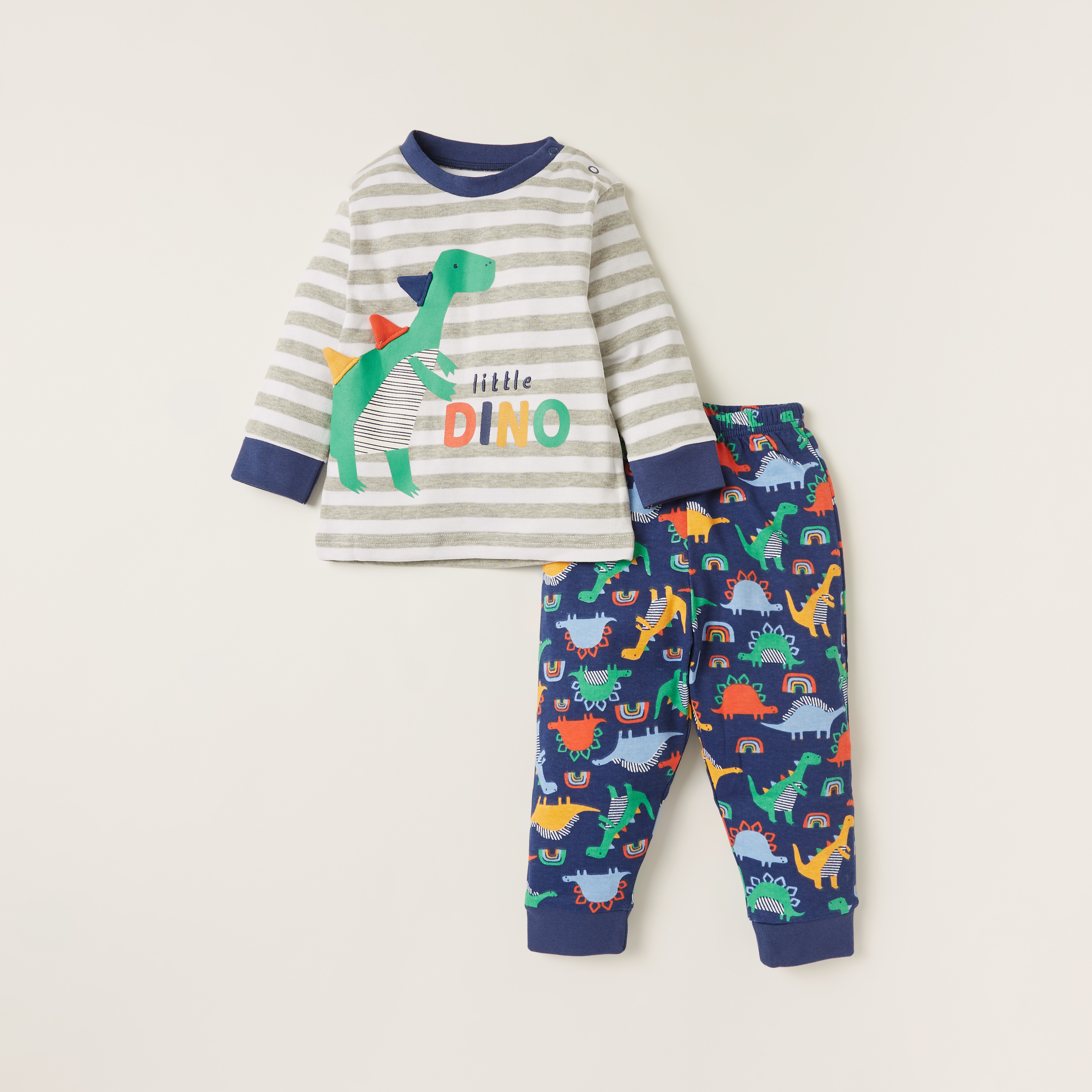 طقم بنطلون بيجاما وتيشيرت بياقة ضيقة وطبعات من جونيورز-baby-boys-clothing-nightwear-pyjamasets-image-1