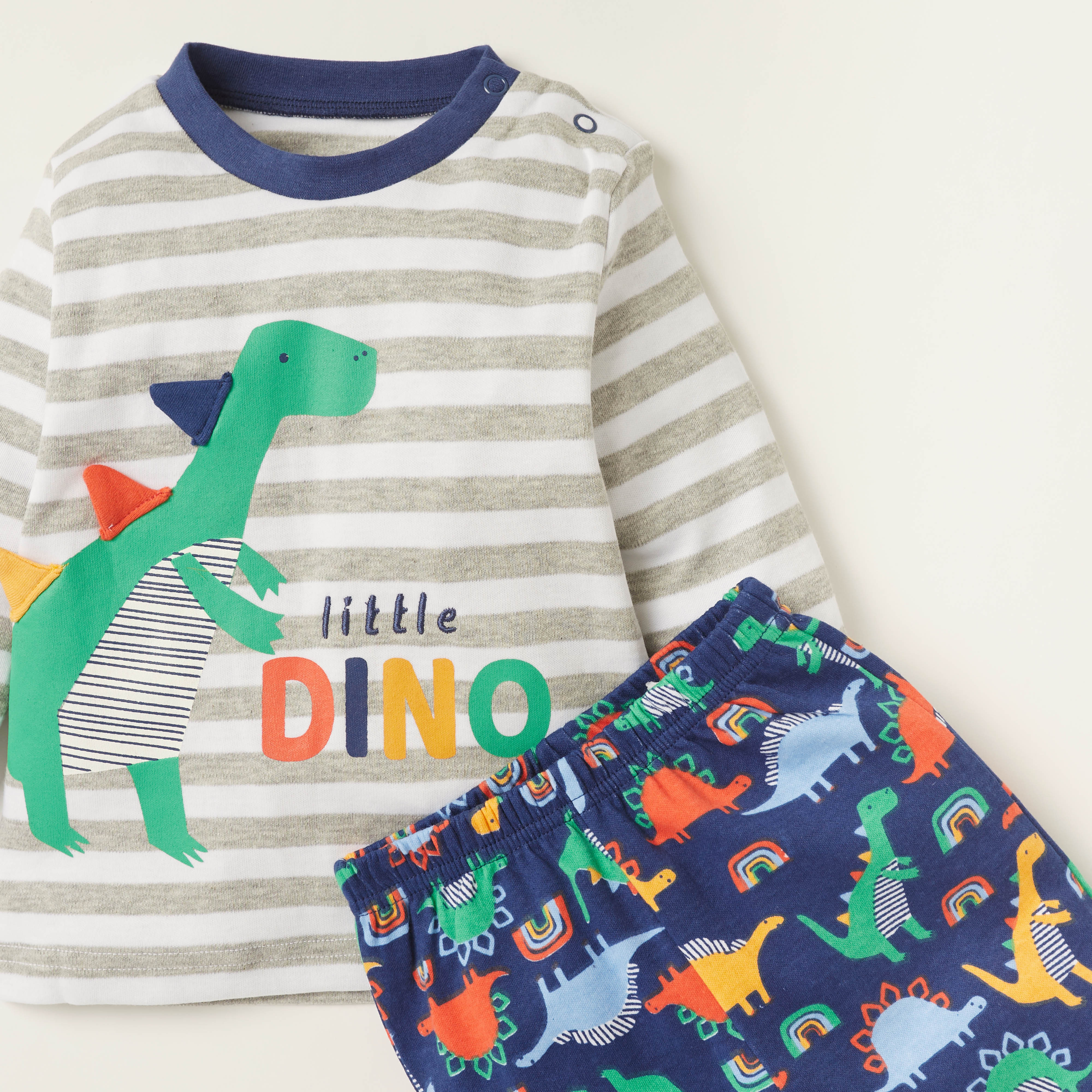 طقم بنطلون بيجاما وتيشيرت بياقة ضيقة وطبعات من جونيورز-baby-boys-clothing-nightwear-pyjamasets-image-4