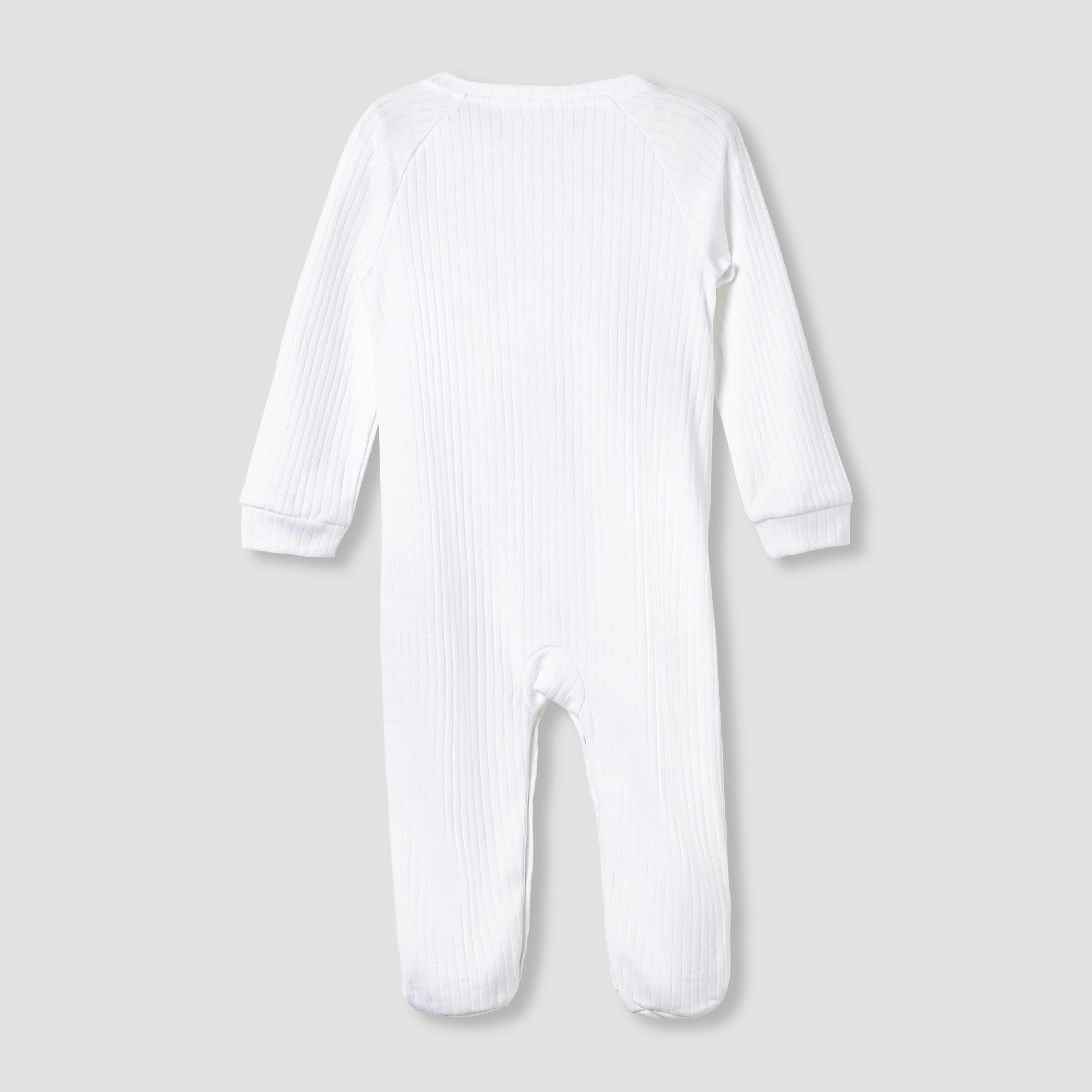 Juniors Crew Neck Sleepsuit with Animal Applique - Cotton - Long Sleeves-baby-boys-clothing-nightwear-sleepsuits-image-2