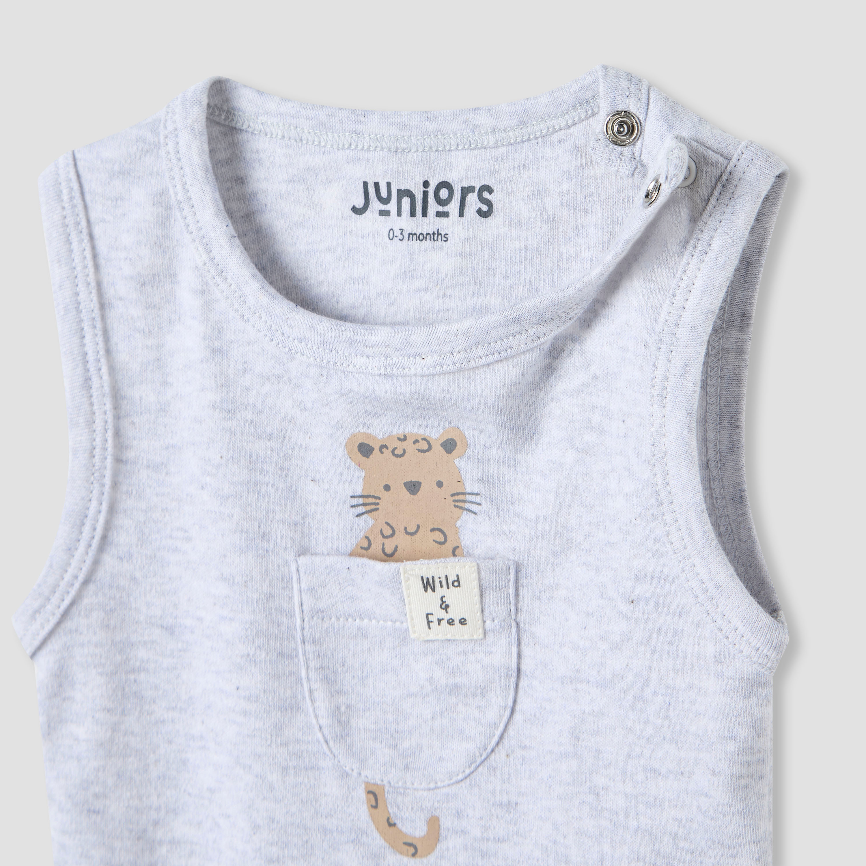 Juniors Printed Sleeveless Bodysuit with Snap Button Closure-baby-boys-clothing-bodysuits-image-4