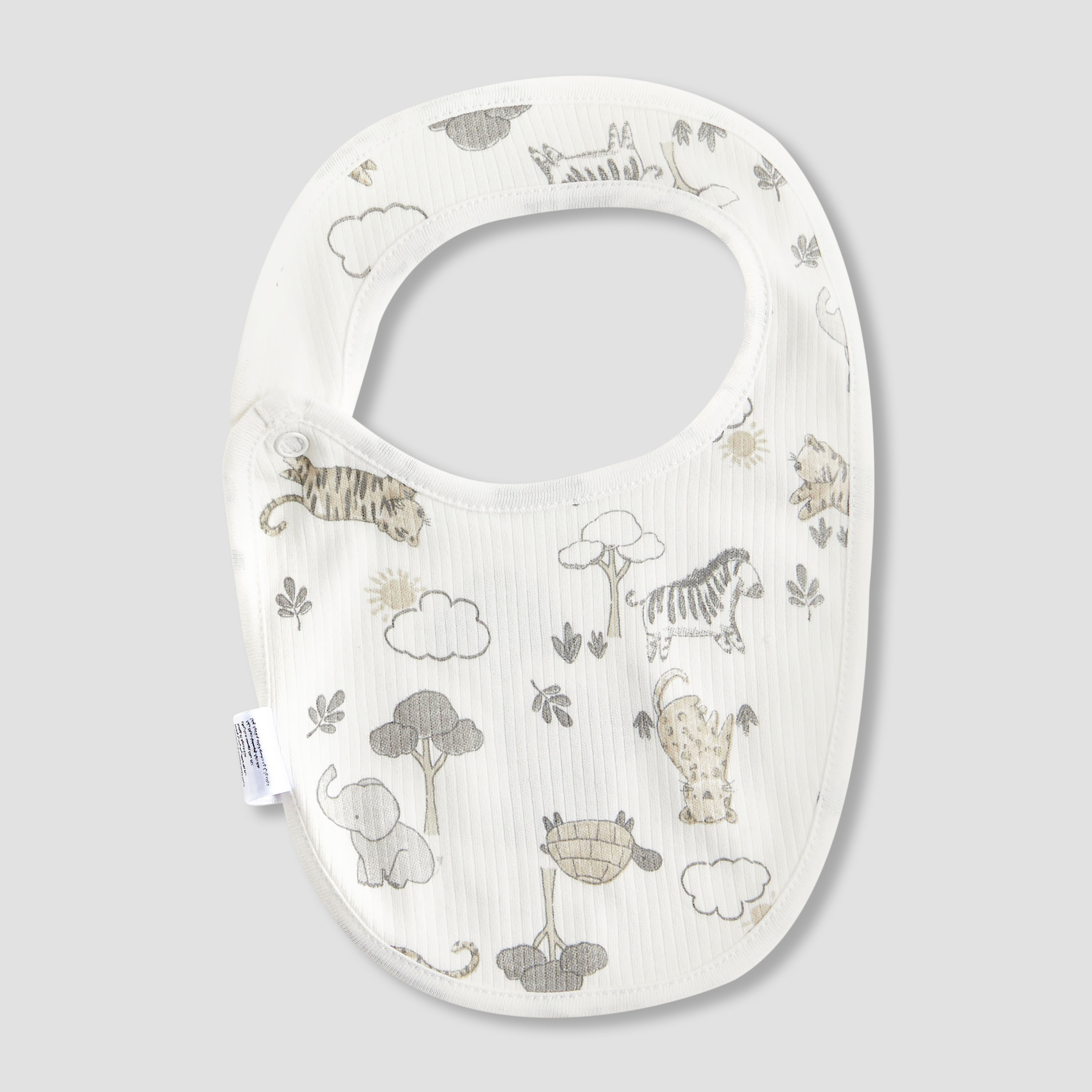 Juniors Baby Bib with Safari Print - Cotton-baby-feeding-bibs-image-2
