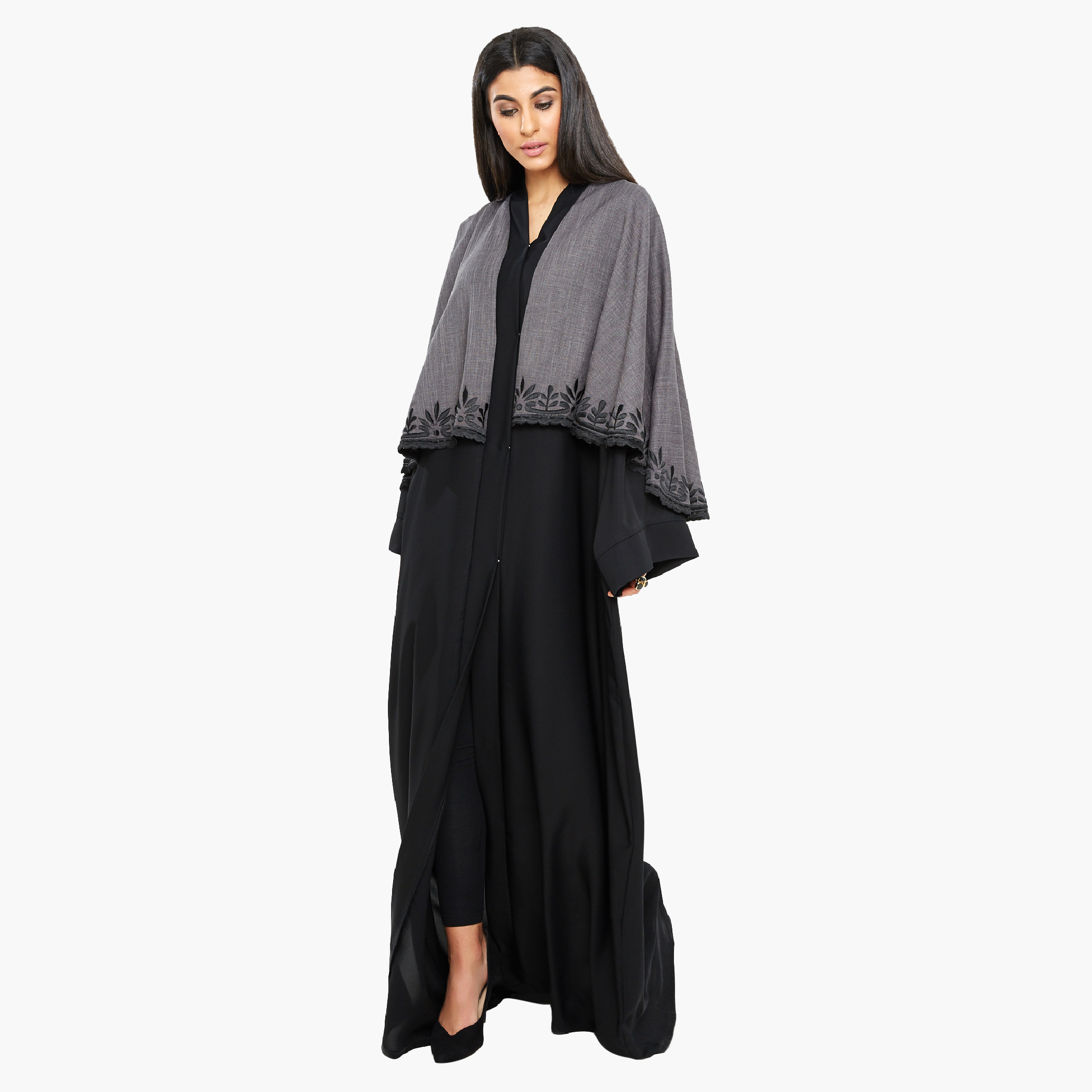 نخبة أسود عباية-women-arabicclothing-abayas-image-1