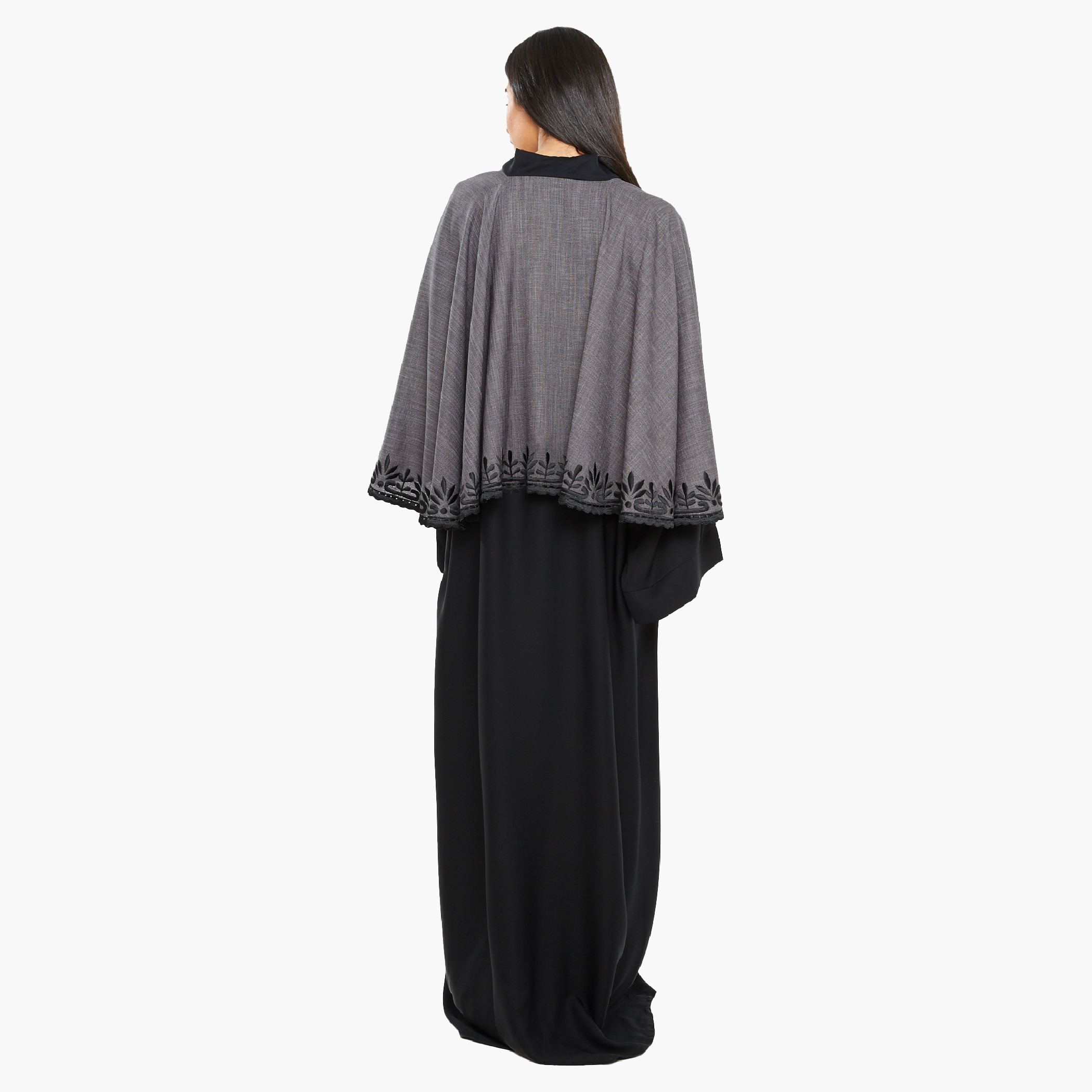 Nukhbaa Women Embroidered Black Abaya-women-arabicclothing-abayas-image-3