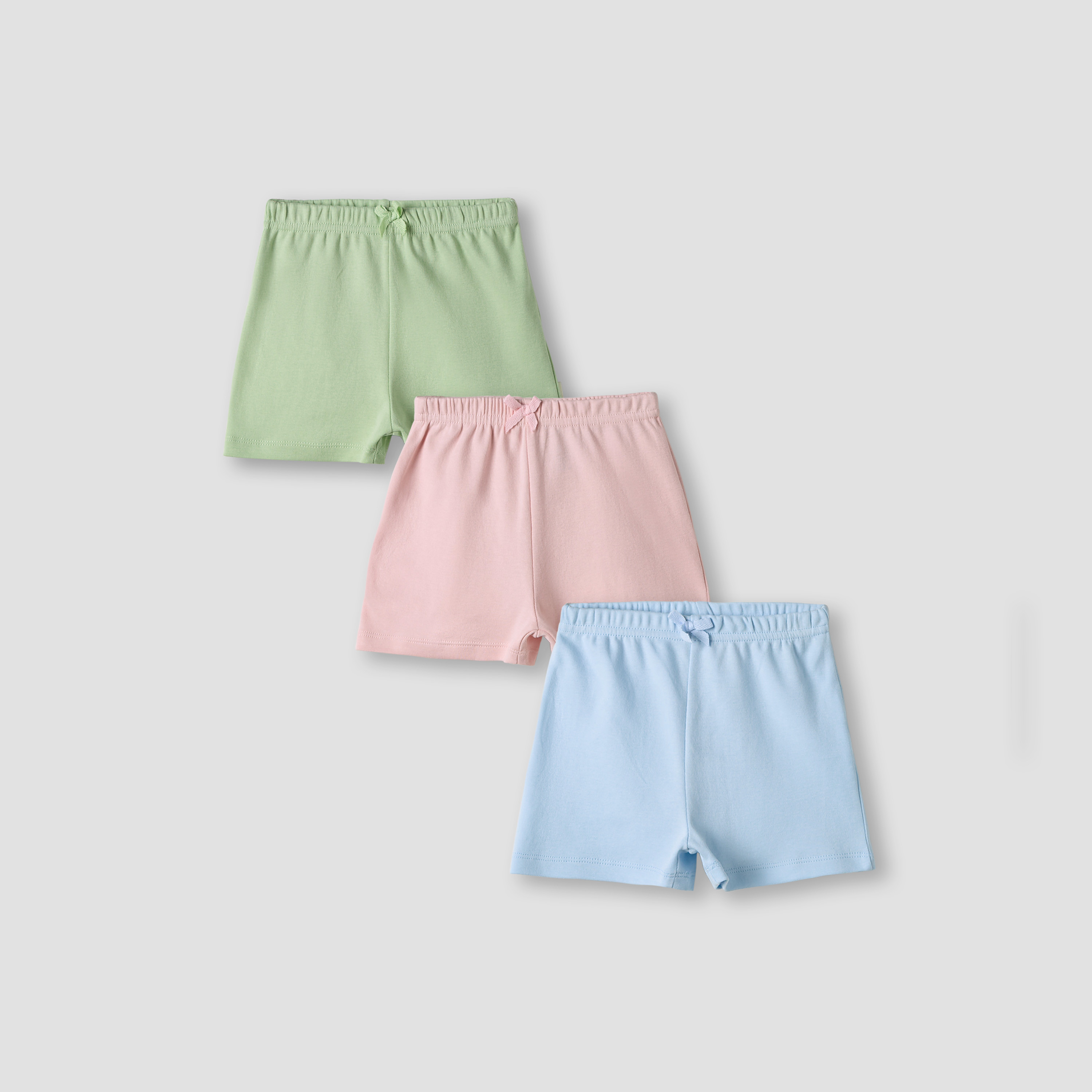 Juniors Girls Shorts with Bow Accent - Cotton-baby-girls-clothing-bottoms-shorts-image-1