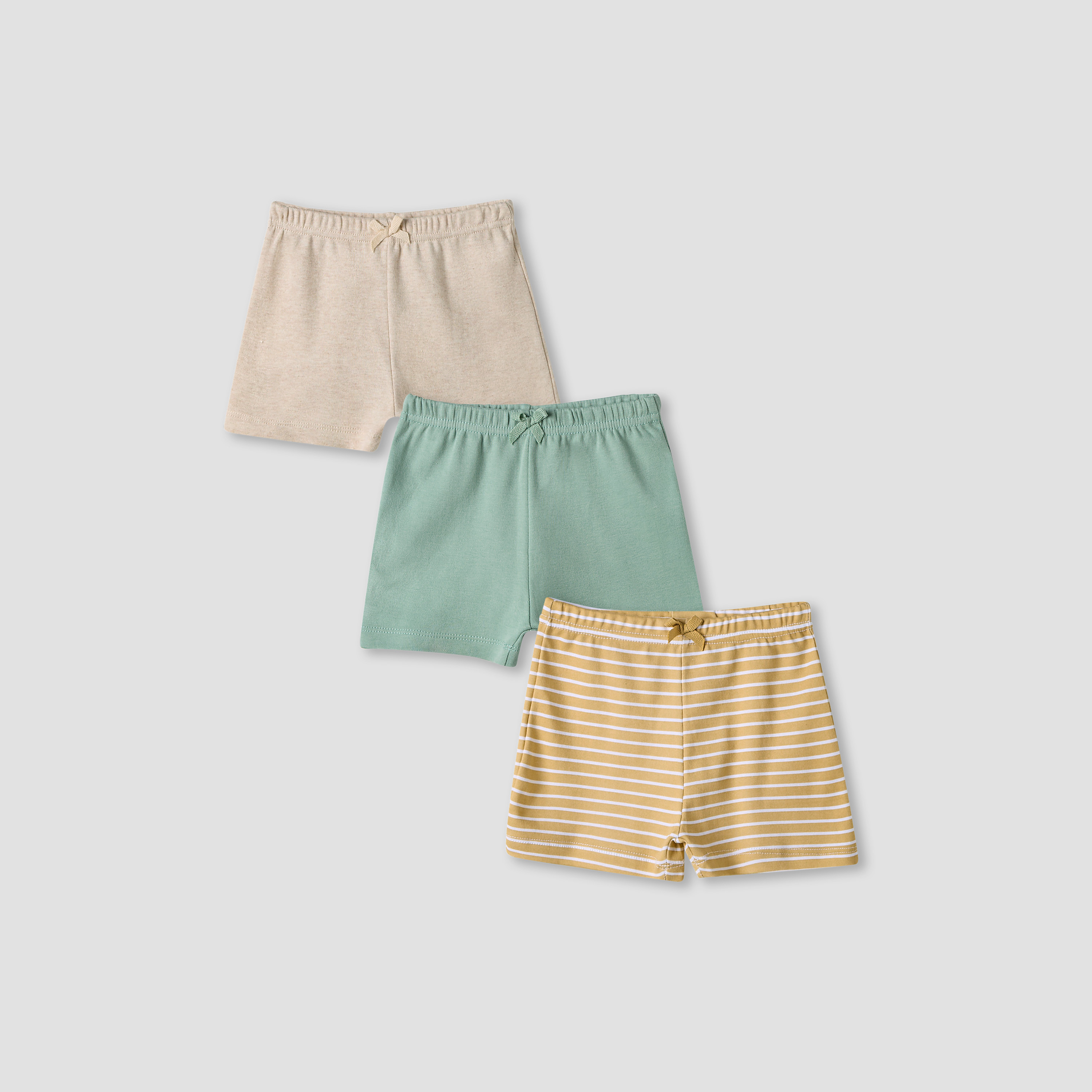 Juniors Shorts with Bow Accent - Cotton - Set of 3-baby-boys-clothing-bottoms-shorts-image-1