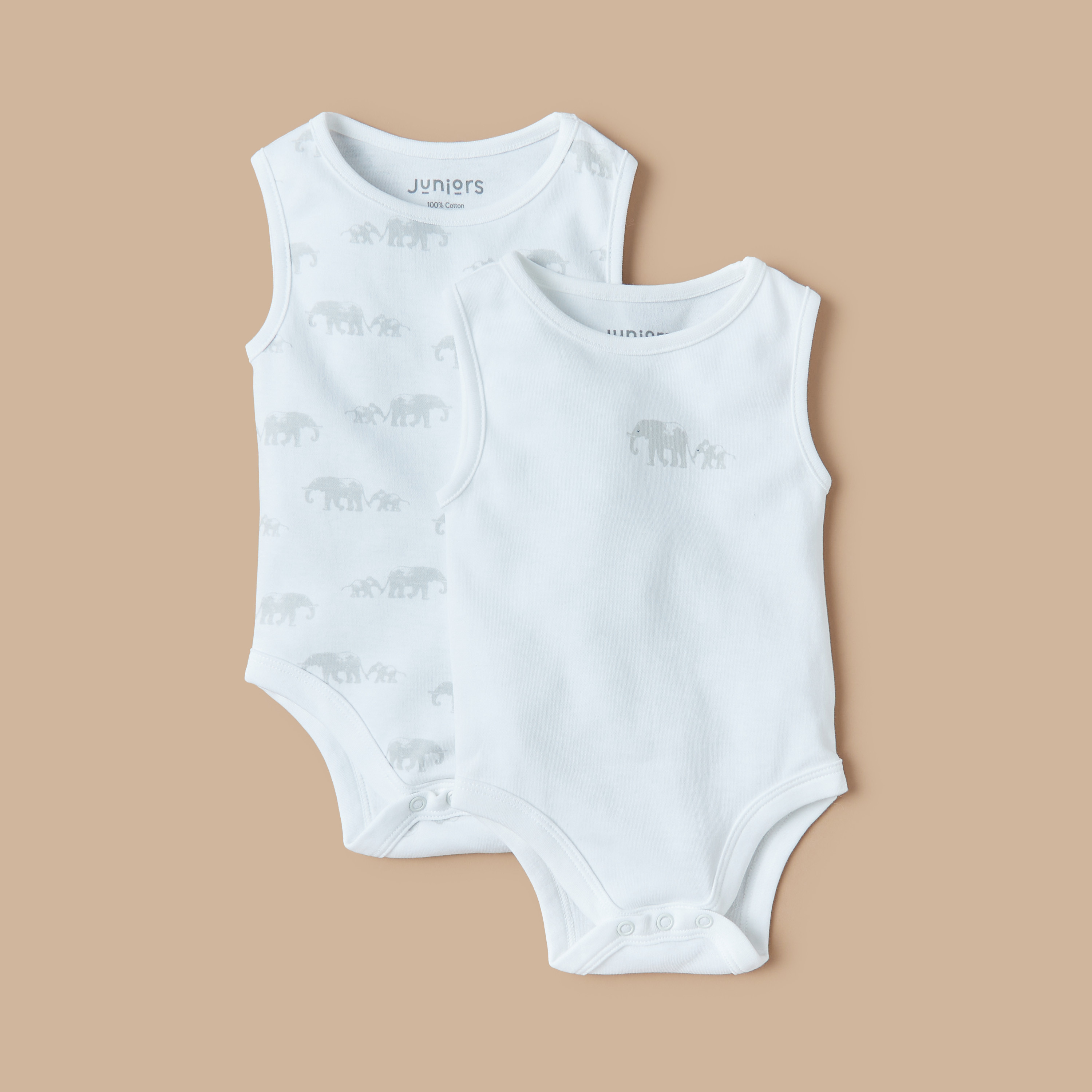 Juniors Printed Sleeveless Bodysuit - Set of 2-baby-boys-clothing-bodysuits-image-1