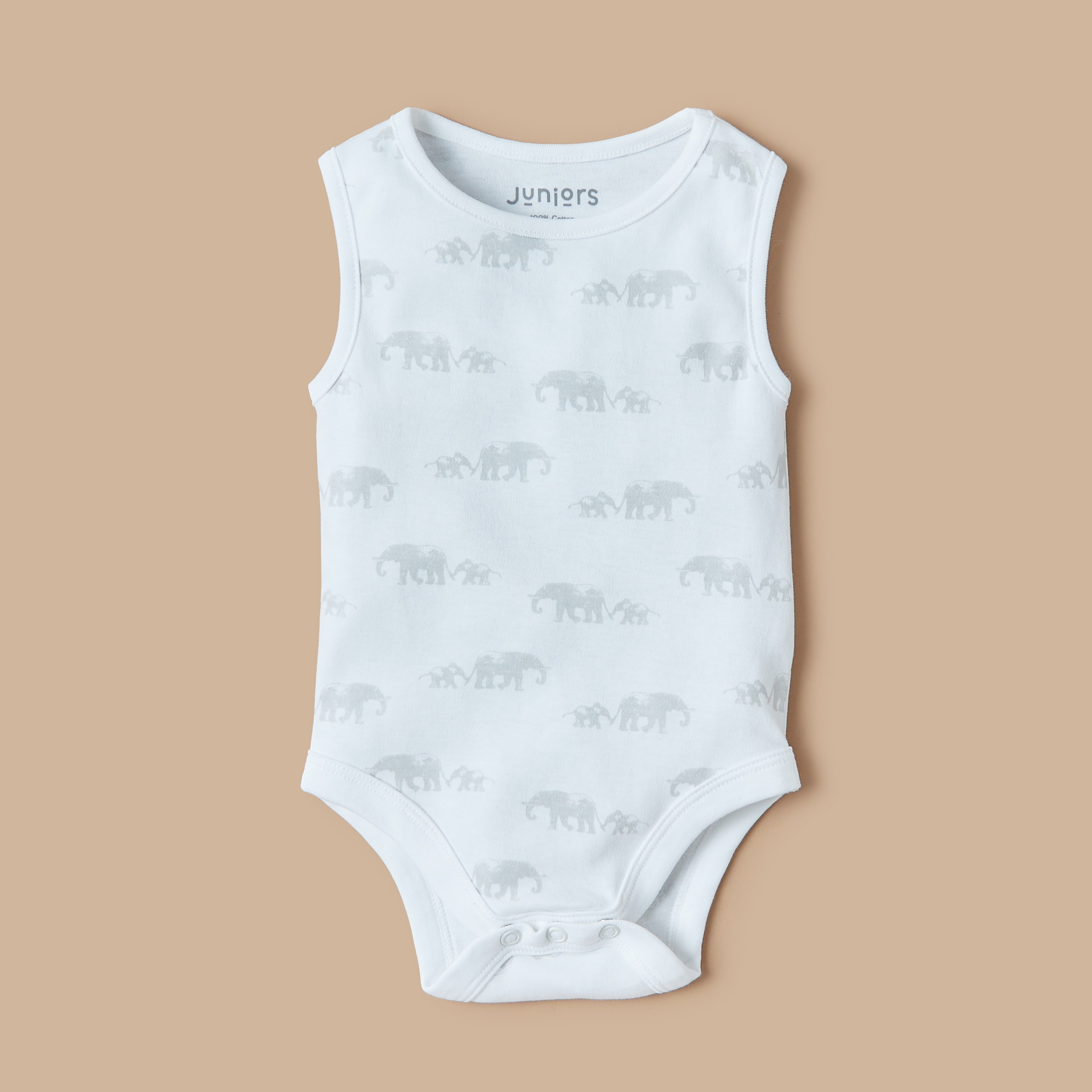 Juniors Printed Sleeveless Bodysuit - Set of 2-baby-boys-clothing-bodysuits-image-2