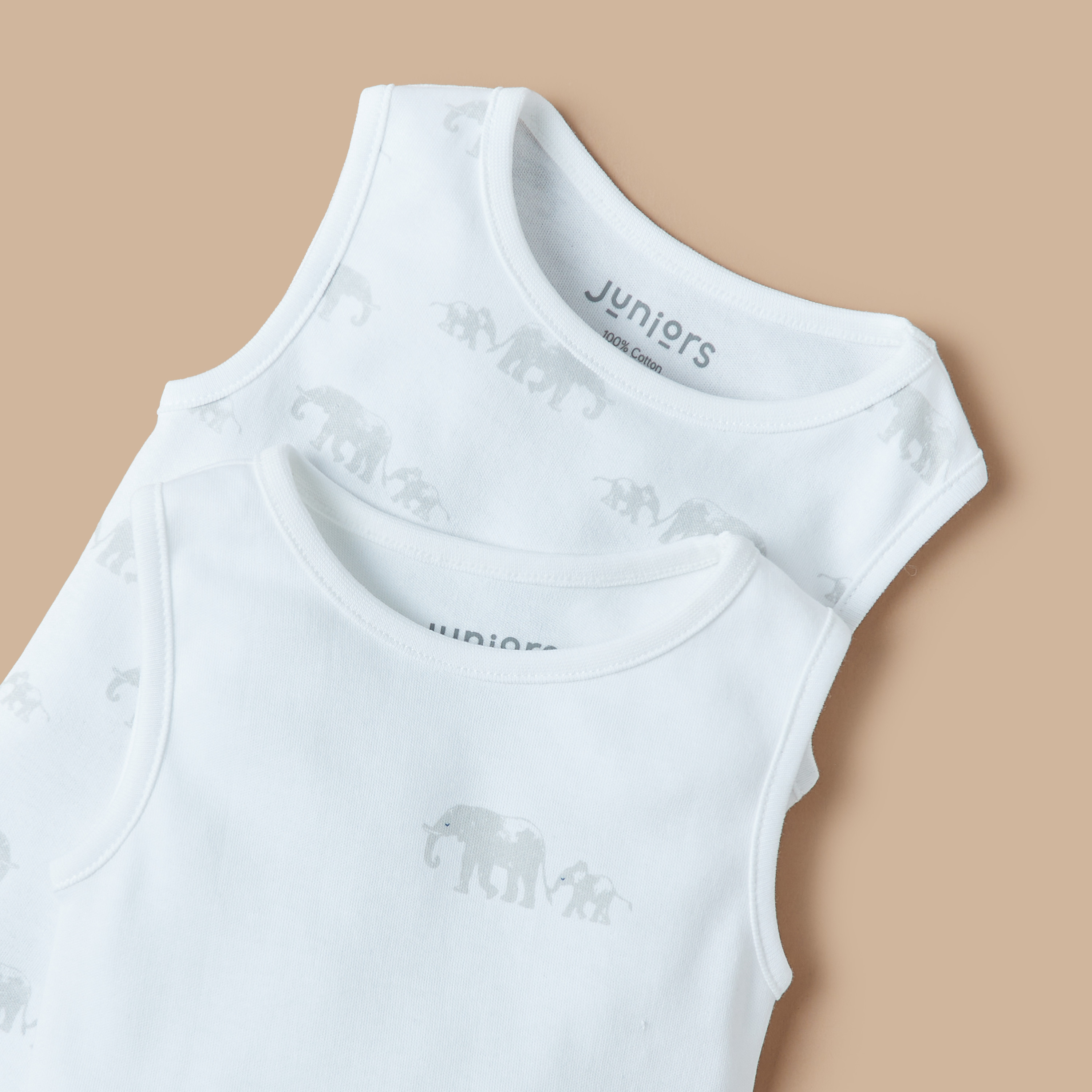 Juniors Printed Sleeveless Bodysuit - Set of 2-baby-boys-clothing-bodysuits-image-4