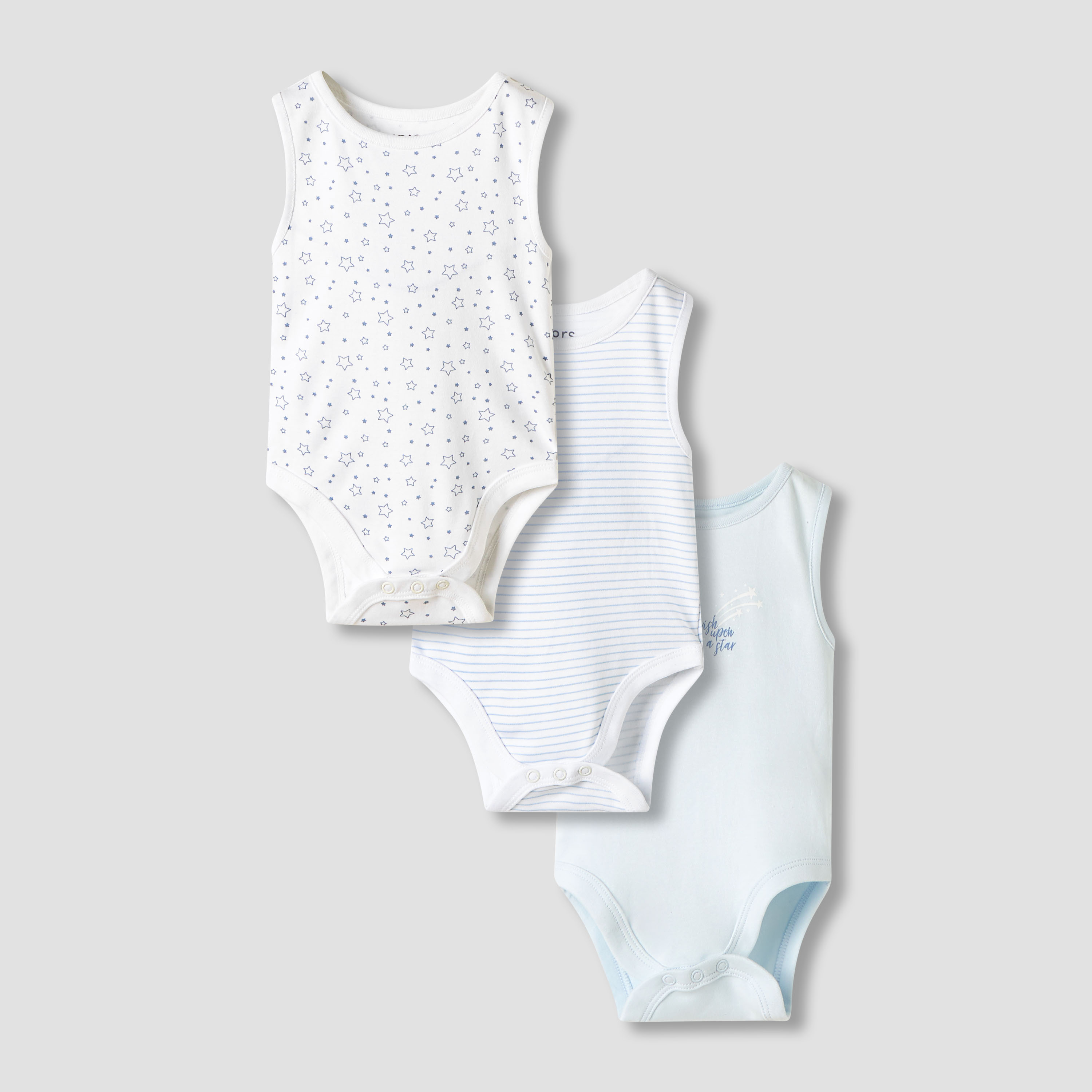Juniors Printed Sleeveless Bodysuit - Set of 3-baby-boys-clothing-bodysuits-image-1
