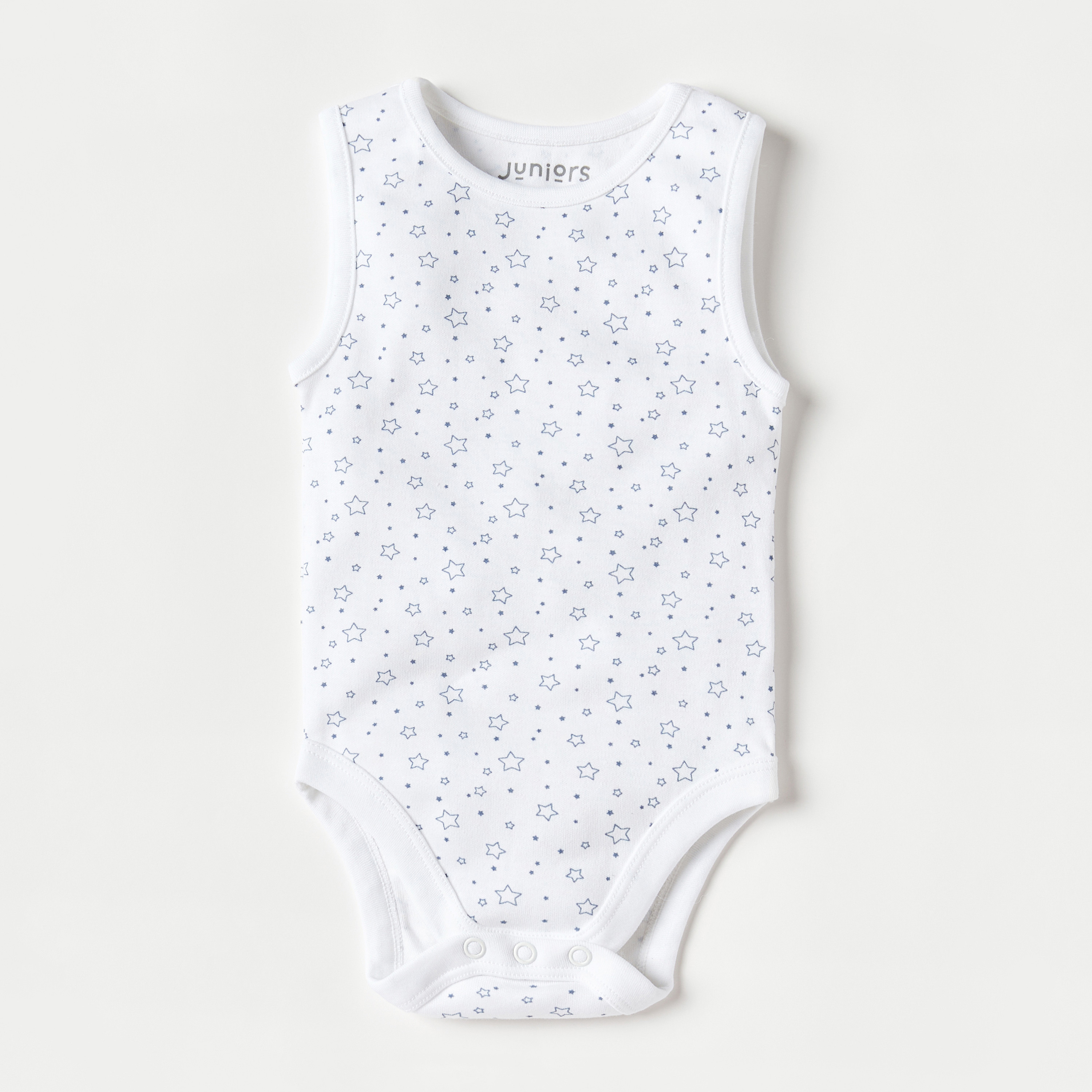 Juniors Star Print Sleeveless Cotton Bodysuit - Set of 2-baby-boys-clothing-bodysuits-image-2