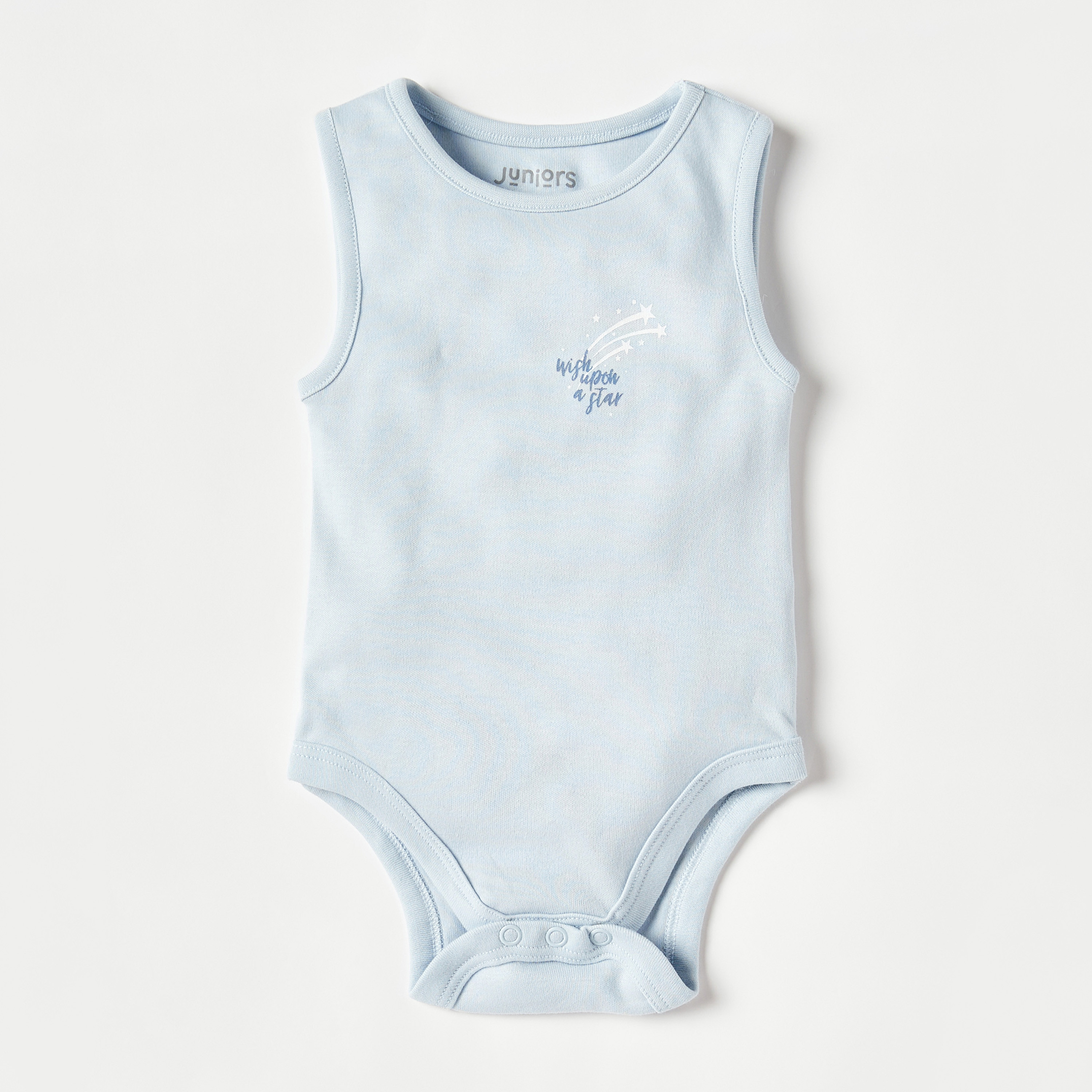 Juniors Star Print Sleeveless Cotton Bodysuit - Set of 2-baby-boys-clothing-bodysuits-image-3