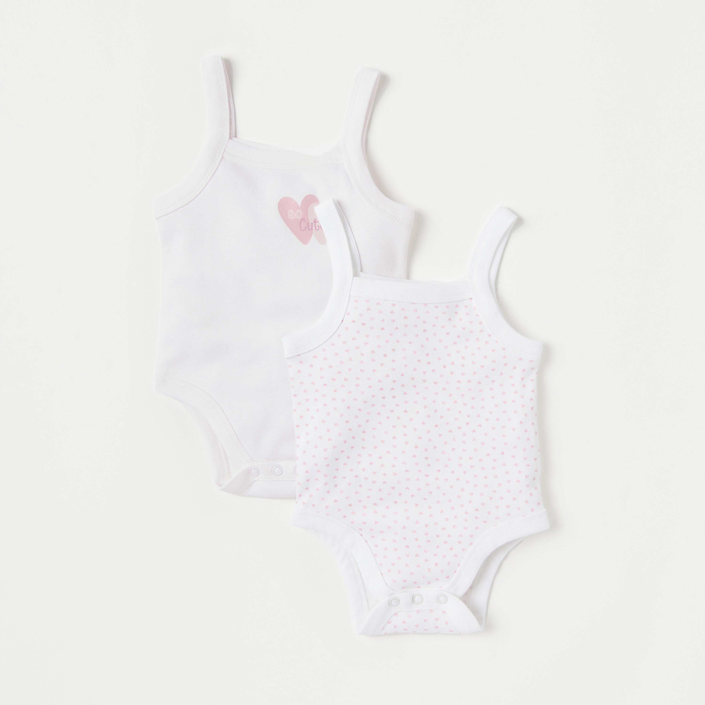 Juniors Printed Sleeveless Bodysuit - Set of 2-baby-girls-clothing-bodysuits-image-1