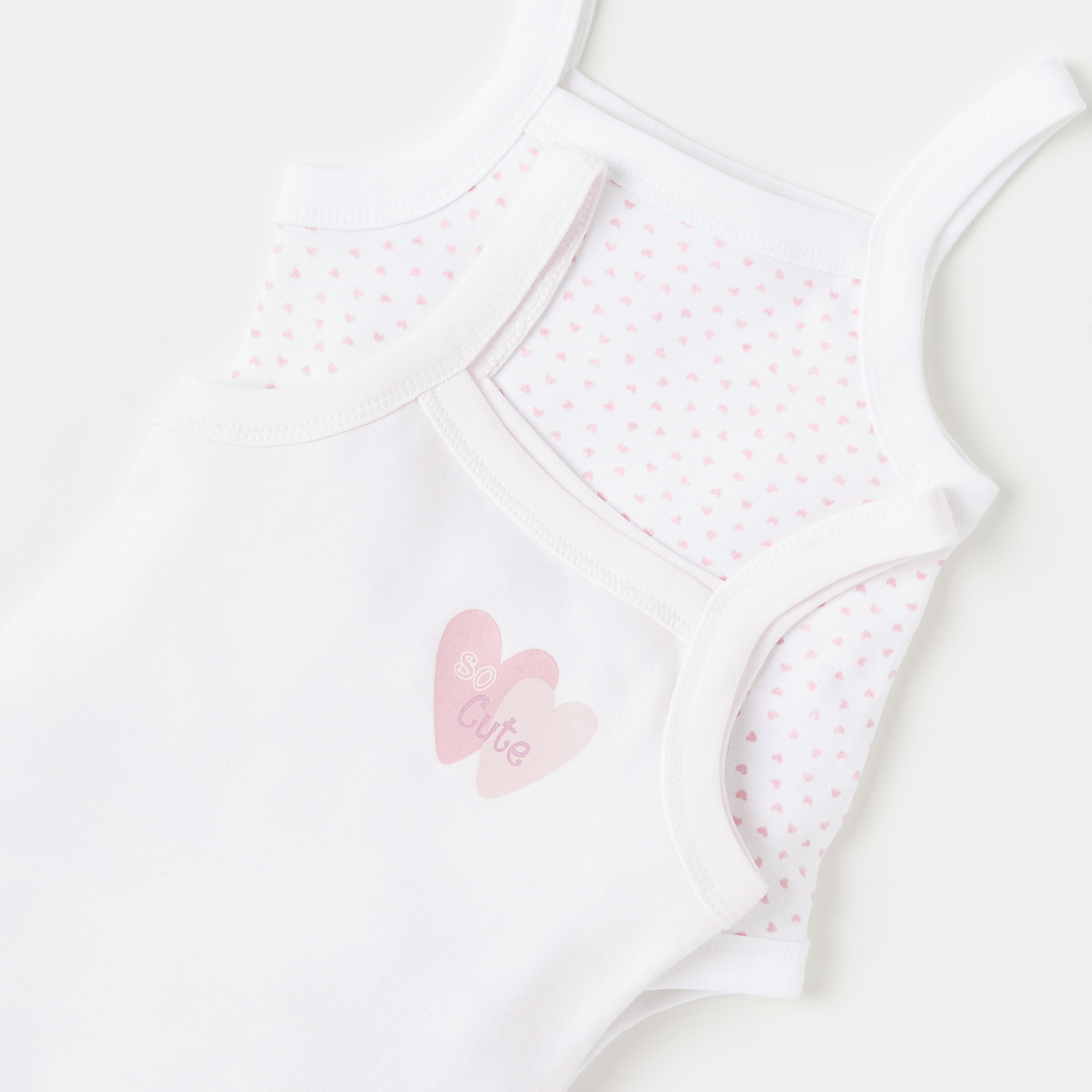 Juniors Printed Sleeveless Bodysuit - Set of 2-baby-girls-clothing-bodysuits-image-4