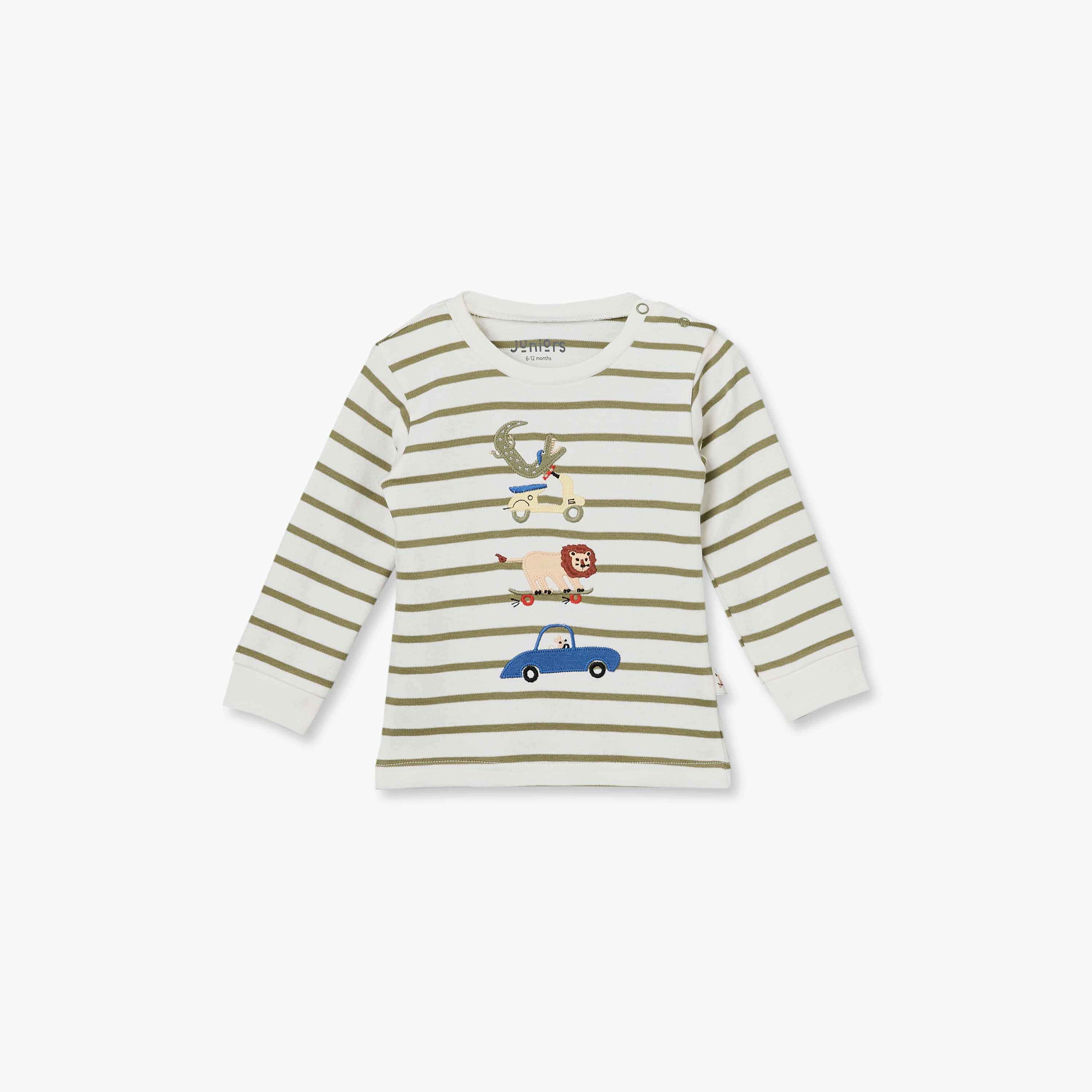 طقم بيجاما قطن برقبة ضيقة وأكمام طويلة وتطريزات من جونيورز-baby-boys-clothing-nightwear-pyjamasets-image-3