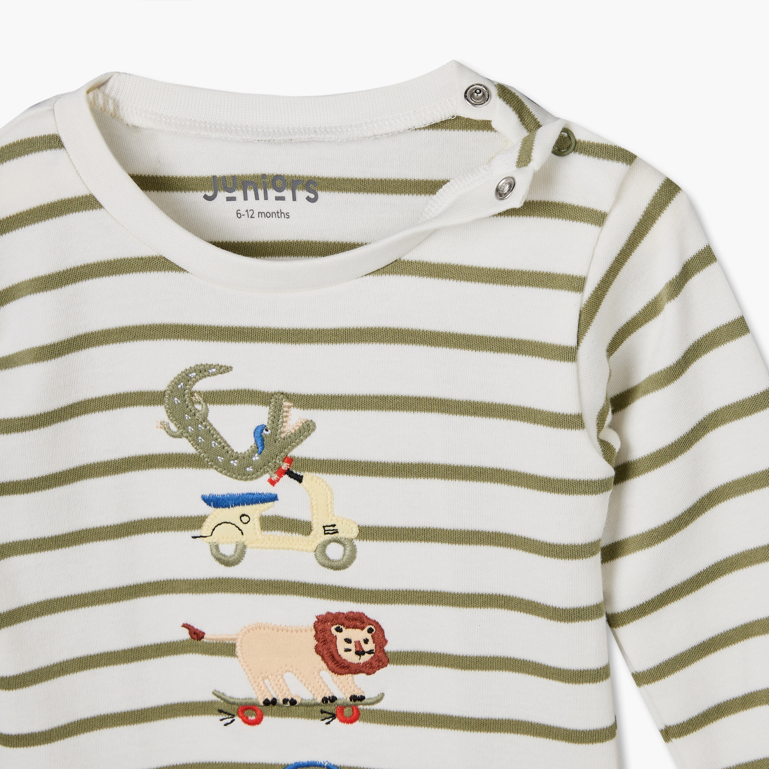 طقم بيجاما قطن برقبة ضيقة وأكمام طويلة وتطريزات من جونيورز-baby-boys-clothing-nightwear-pyjamasets-image-7