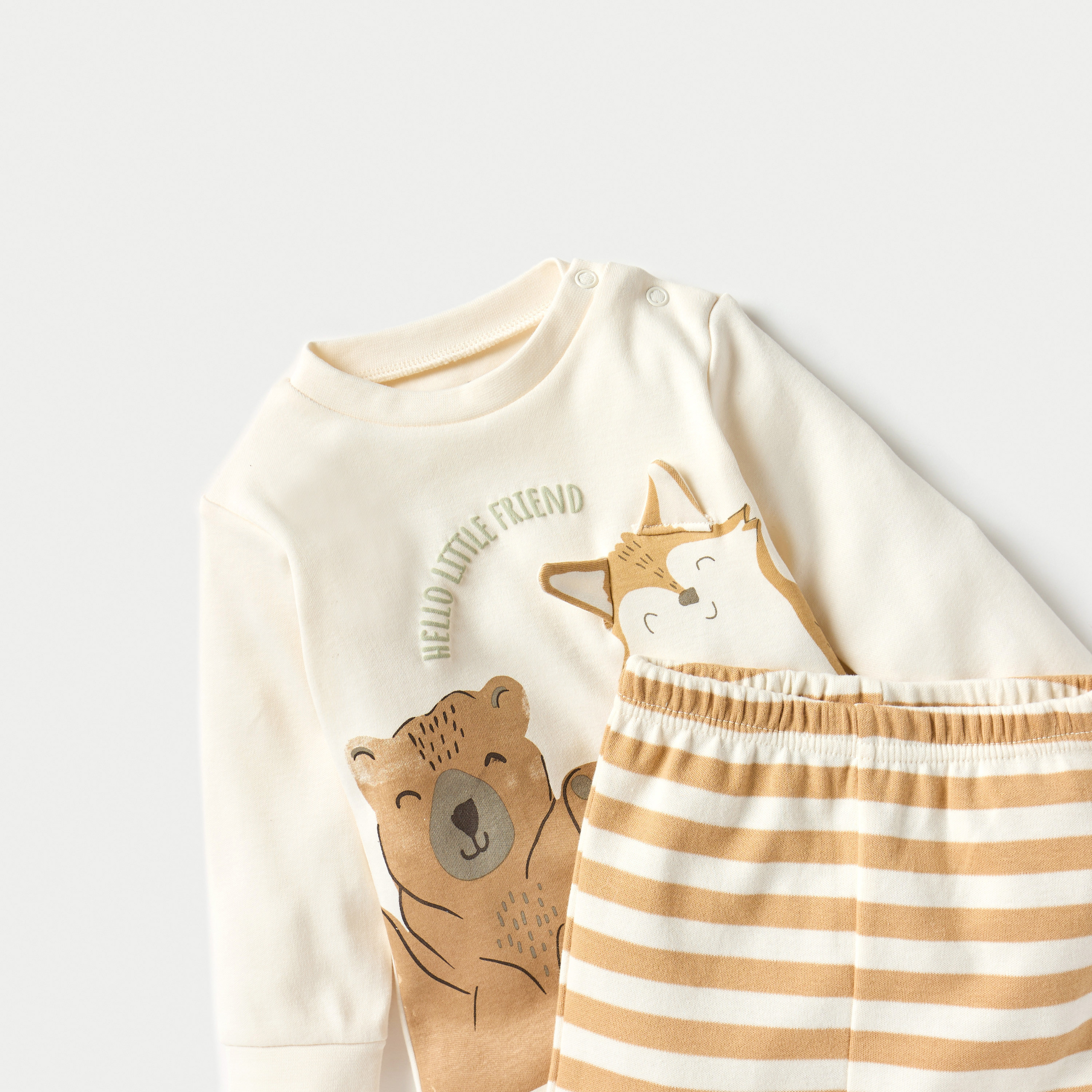 طقم بنطلون بيجاما بخصر مطاطي وتيشيرت بأكمام طويلة وطبعات من جونيورز-baby-boys-clothing-nightwear-pyjamasets-image-4