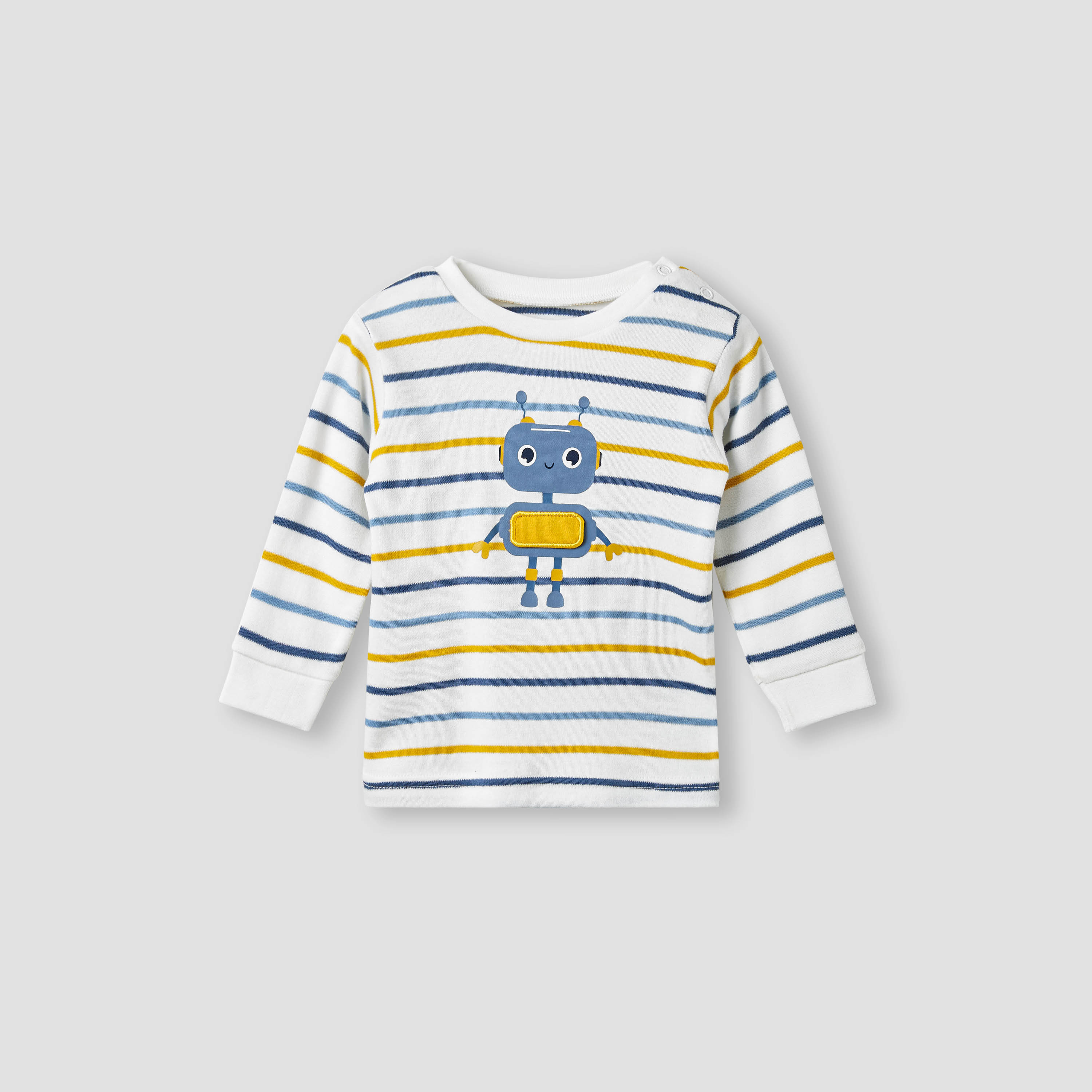 طقم بنطلون بيجاما وتيشيرت بطبعات روبوت من جونيورز-baby-boys-clothing-nightwear-pyjamasets-image-2