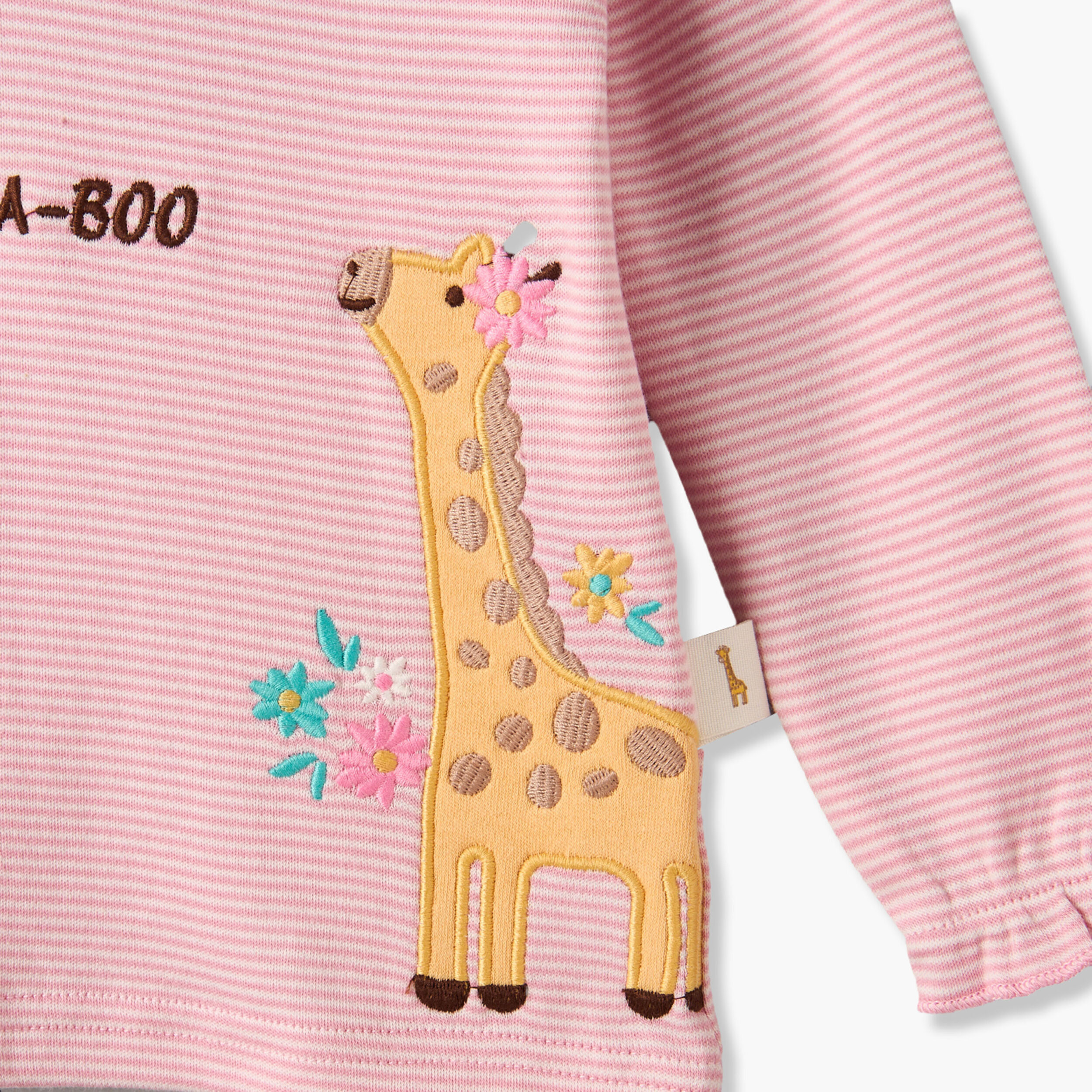 طقم بيجاما قطن بياقة ضيقة وأكمام طويلة وزخارف زرافة من جونيورز-baby-girls-clothing-nightwear-pyjamasets-image-8
