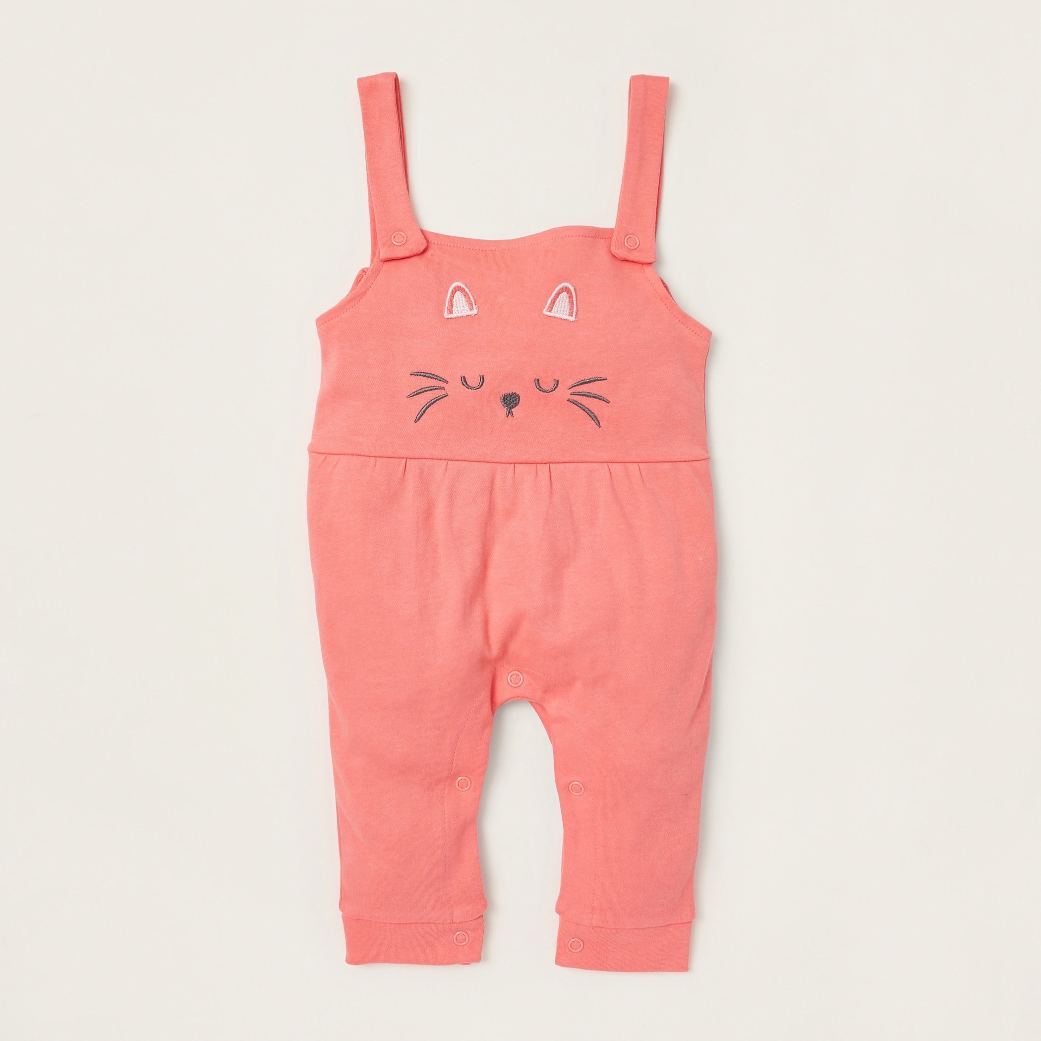Juniors All-Over Printed T-shirt and Dungarees Set-baby-girls-clothing-rompers-image-3