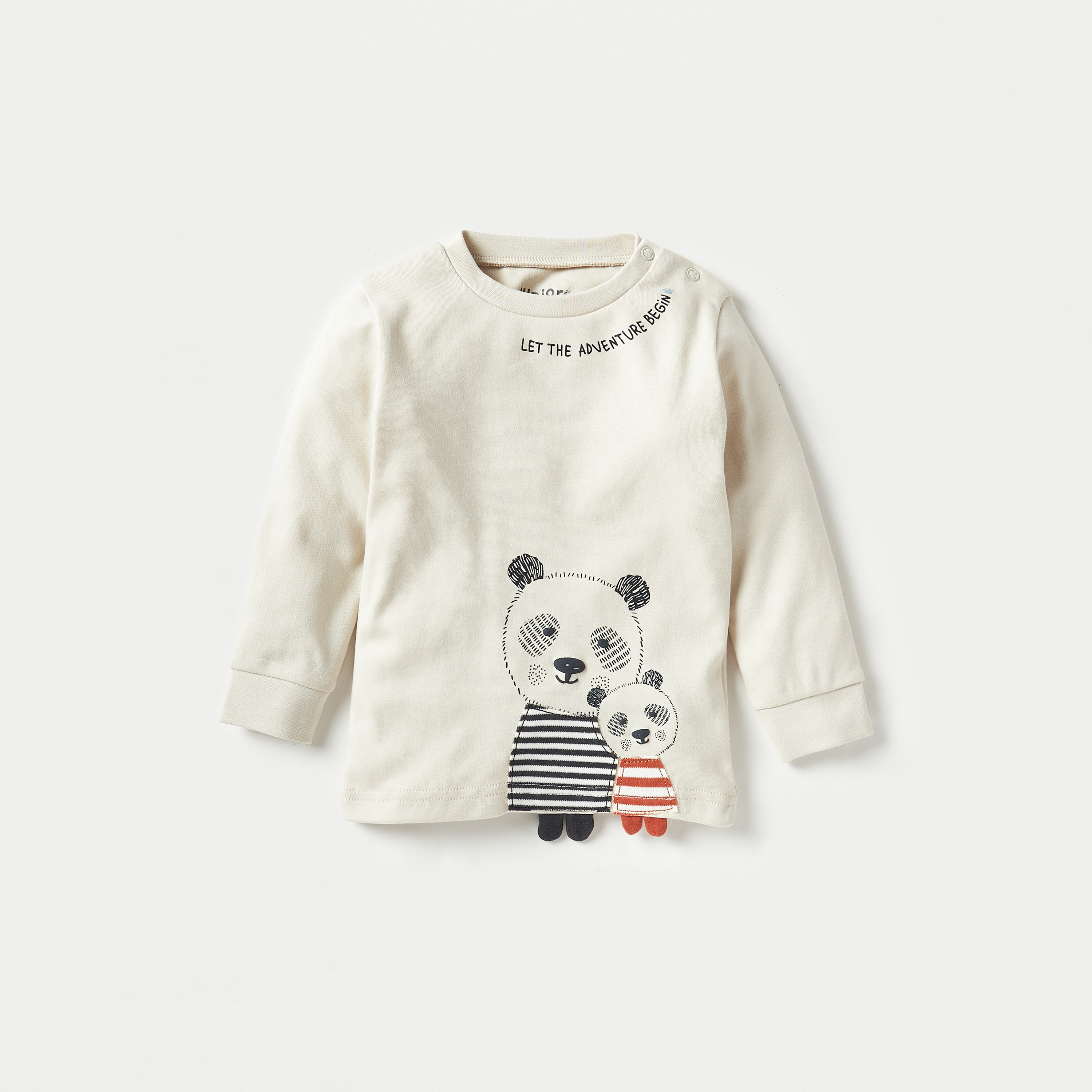 طقم بنطلون بيجاما وتيشيرت بطبعات دب مع زخارف من جونيورز-baby-boys-clothing-nightwear-pyjamasets-image-2