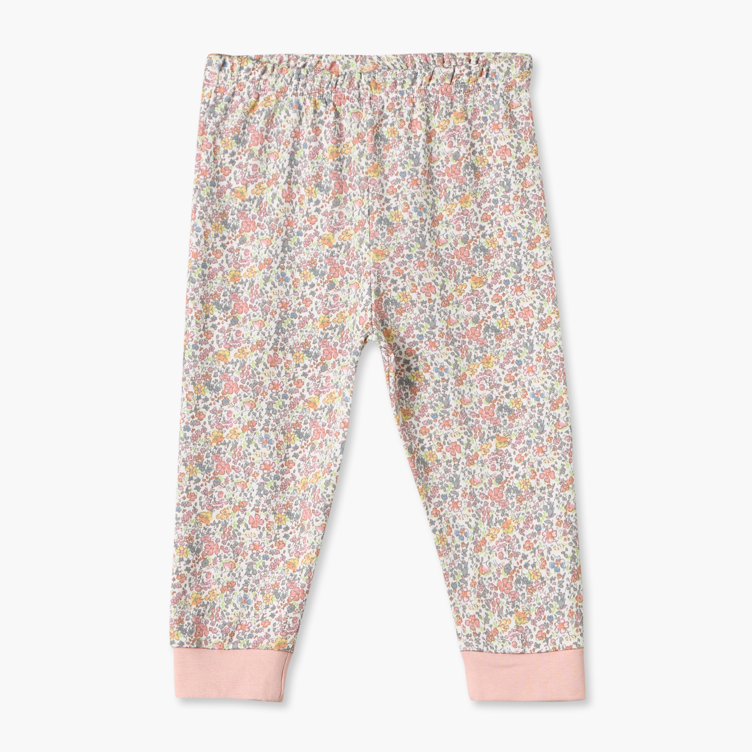 طقم بيجاما قطن بياقة مستديرة وأكمام طويلة بتطريزات زهور من جونيورز-baby-girls-clothing-nightwear-pyjamasets-image-3