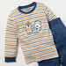 Juniors Penguin Embroidered T-shirt and Full Length Pyjama Set-Pyjama Sets-thumbnailMobile-3
