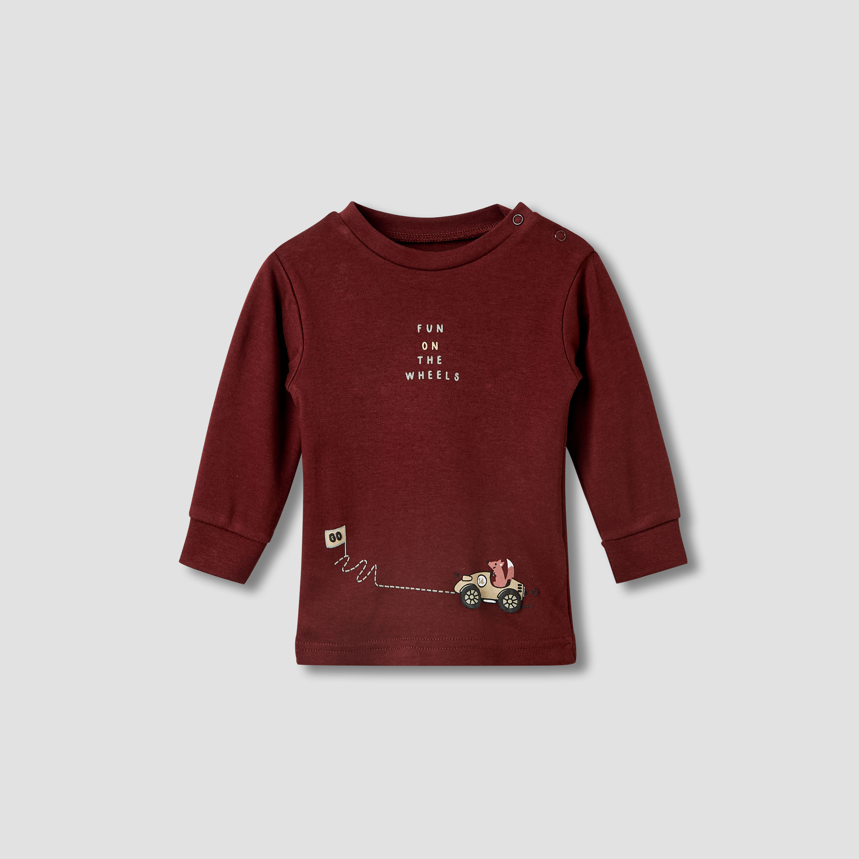 طقم بيجاما قطن بأكمام طويلة وياقة ضيقة وطبعات من جونيورز-baby-boys-clothing-nightwear-pyjamasets-image-2