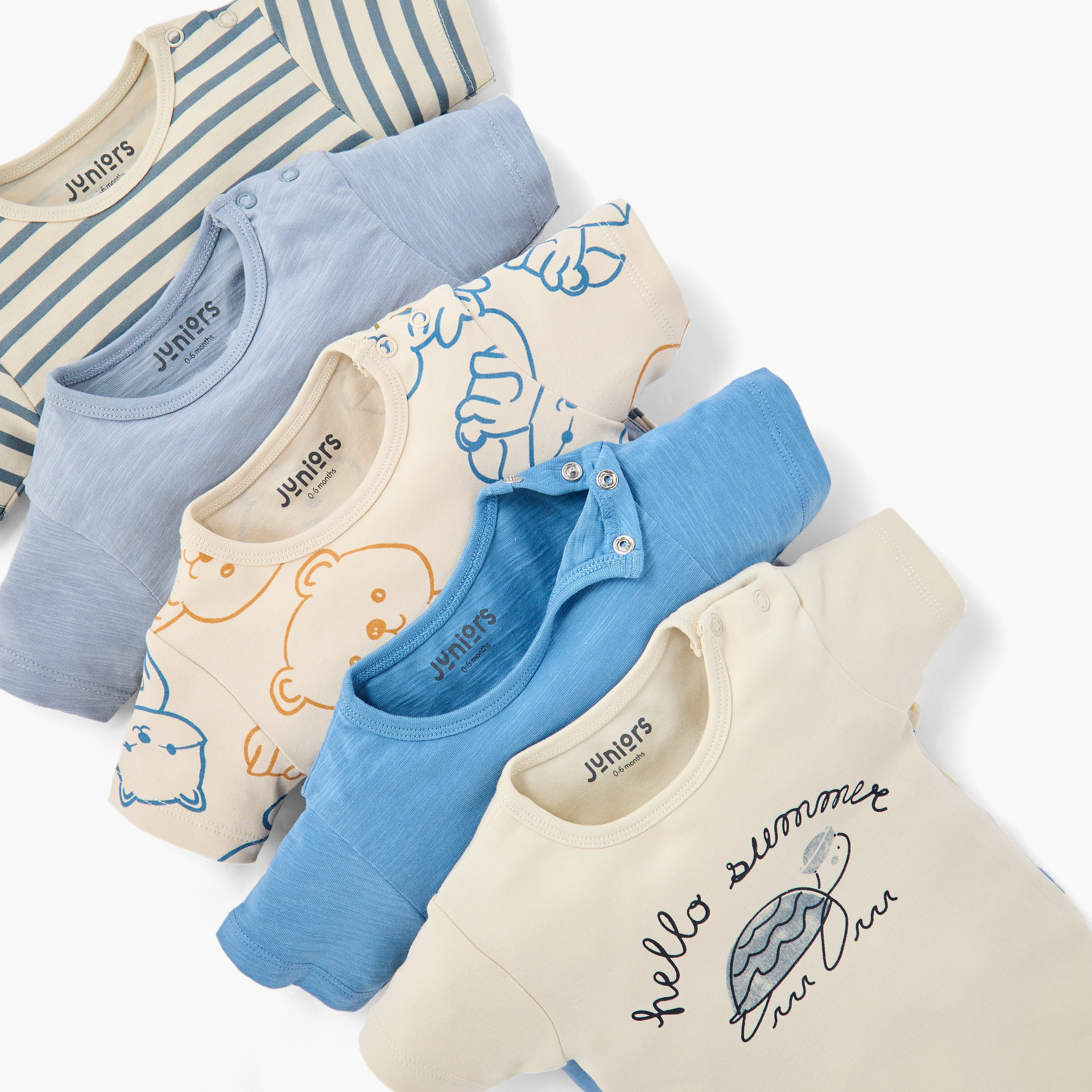 Juniors Assorted T-shirt with Short Sleeves - Set of 5-baby-boys-clothing-tshirtsandpolos-image-6