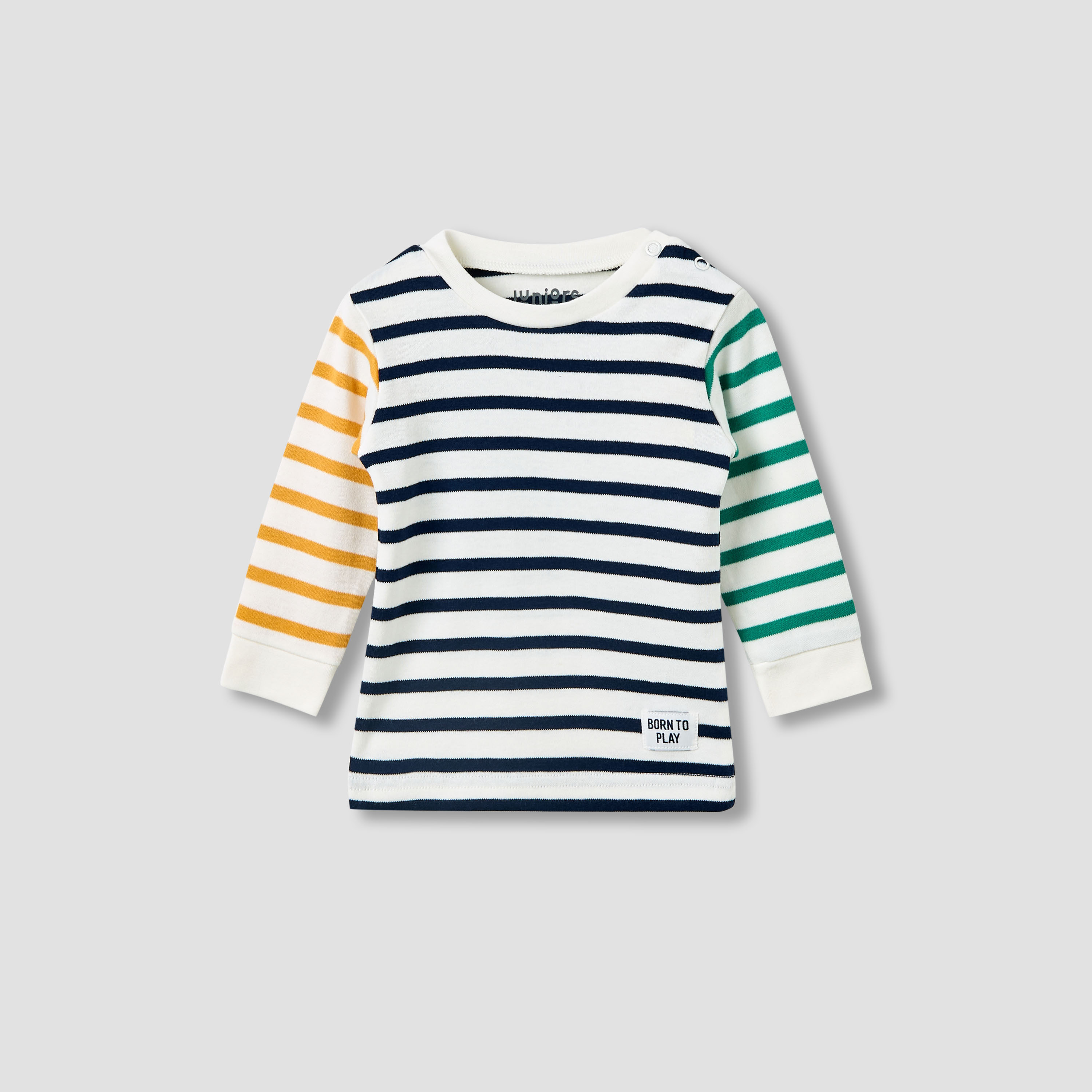 Juniors Pyjama Set with Stripes - Cotton - Long Sleeves - Round Neck-baby-boys-clothing-nightwear-pyjamasets-image-2