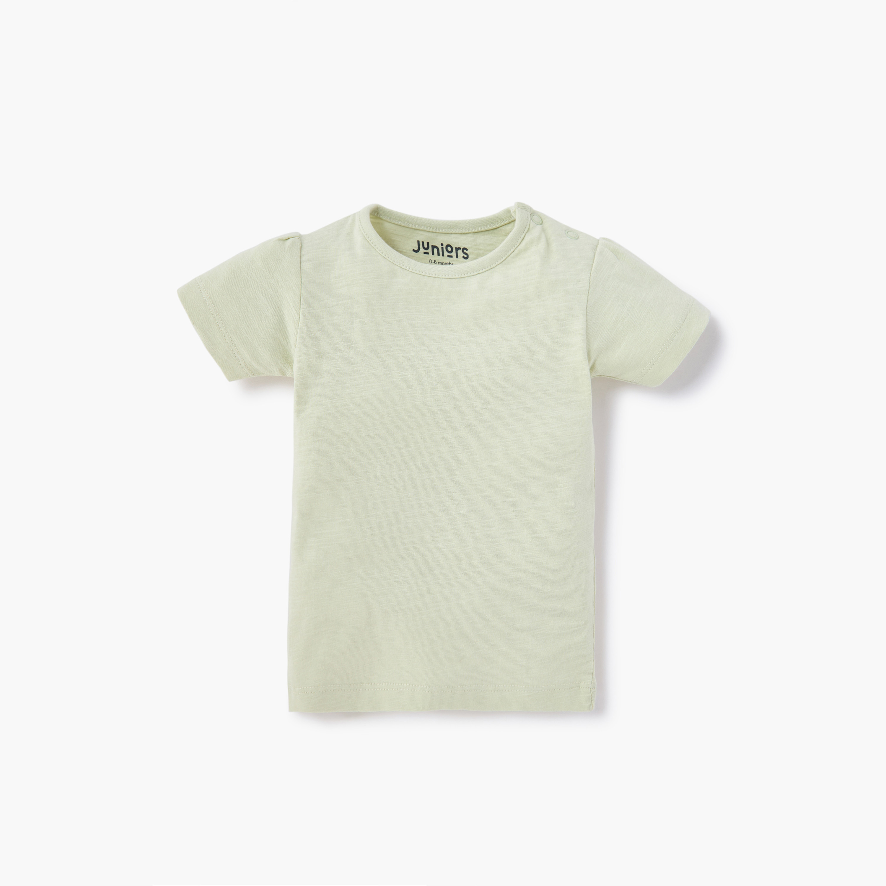 Juniors Printed T-shirt with Short Sleeves and Button Closure - Set of 5-baby-girls-clothing-tshirts-image-5