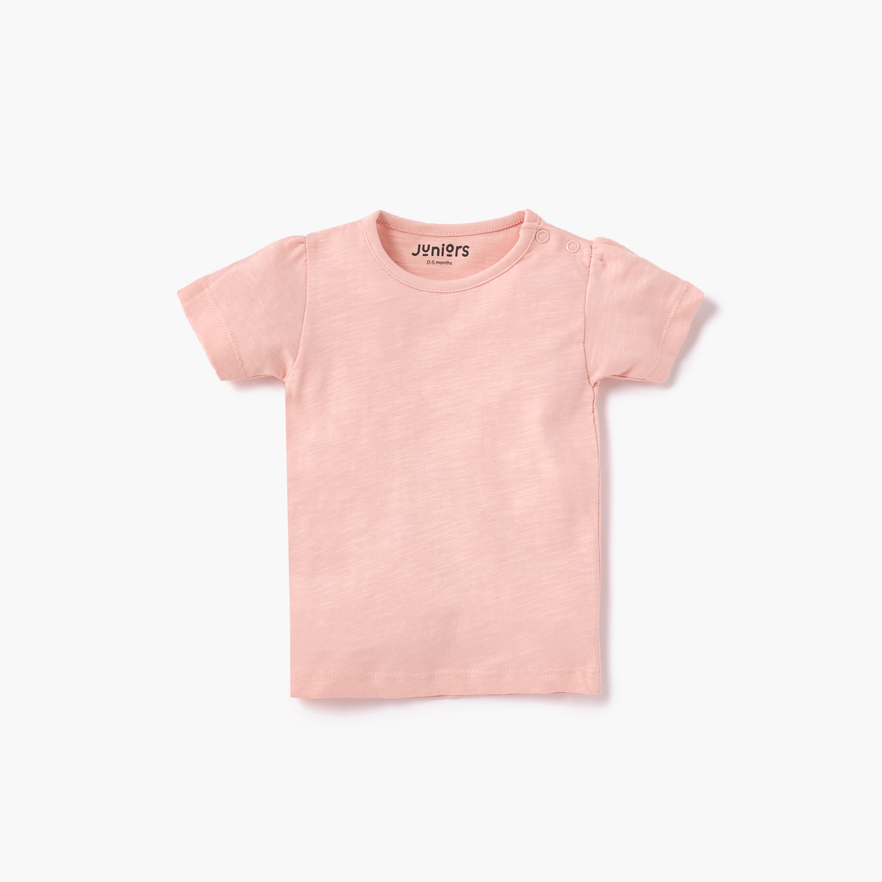 Juniors Assorted Printed Round Neck T-shirt with Short Sleeves - Set of 5-baby-girls-clothing-tshirts-image-4