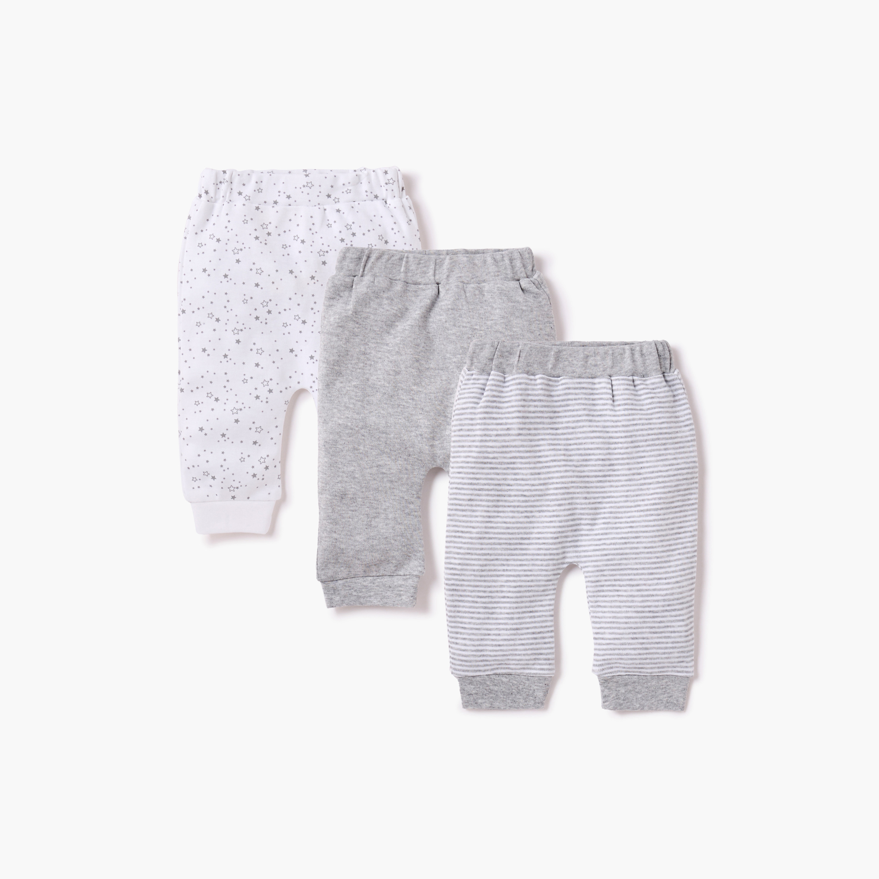 Juniors Assorted Joggers with Elasticated Waistband - Set of 3-baby-boys-clothing-bottoms-joggersandtrackpants-image-1