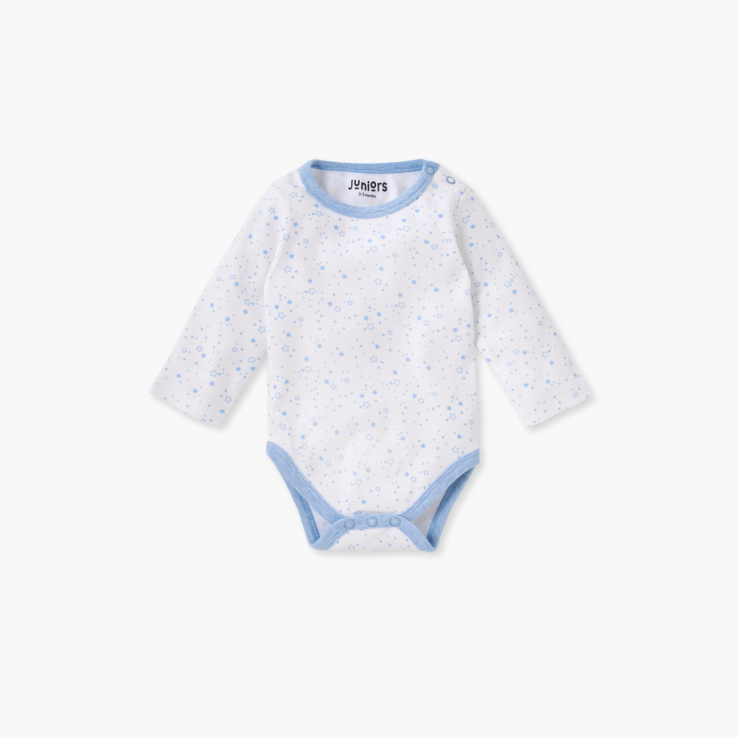 بودي سوت بطبعات وأكمام طويلة وأزرار إغلاق من جونيورز - طقم 3 قطع-baby-boys-clothing-bodysuits-image-2