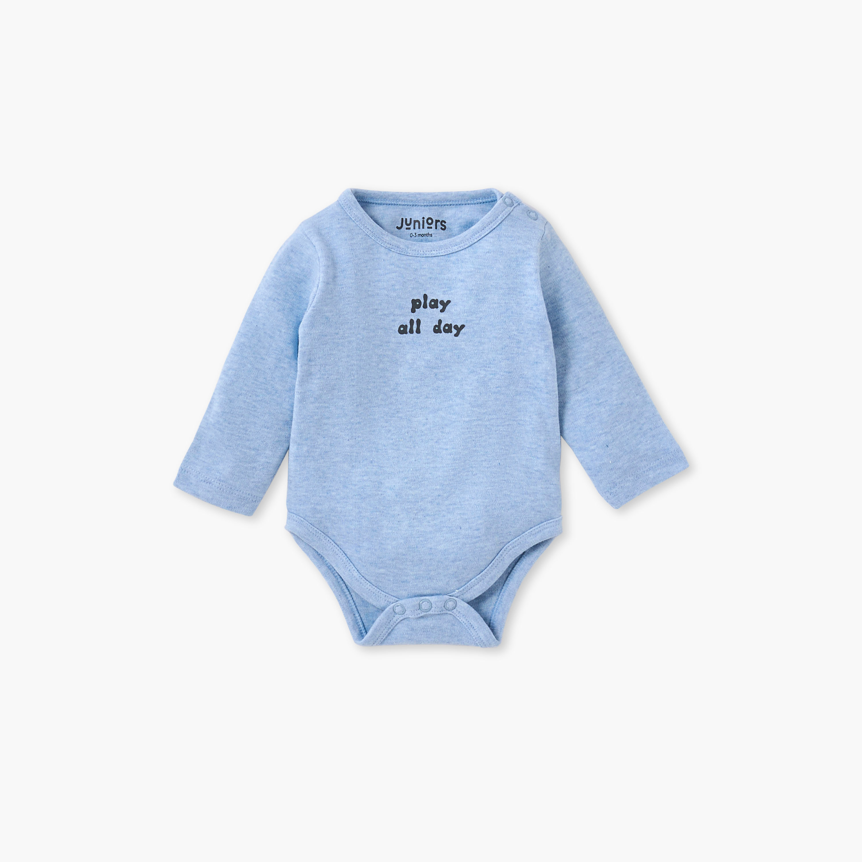 بودي سوت بطبعات وأكمام طويلة وأزرار إغلاق من جونيورز - طقم 3 قطع-baby-boys-clothing-bodysuits-image-3