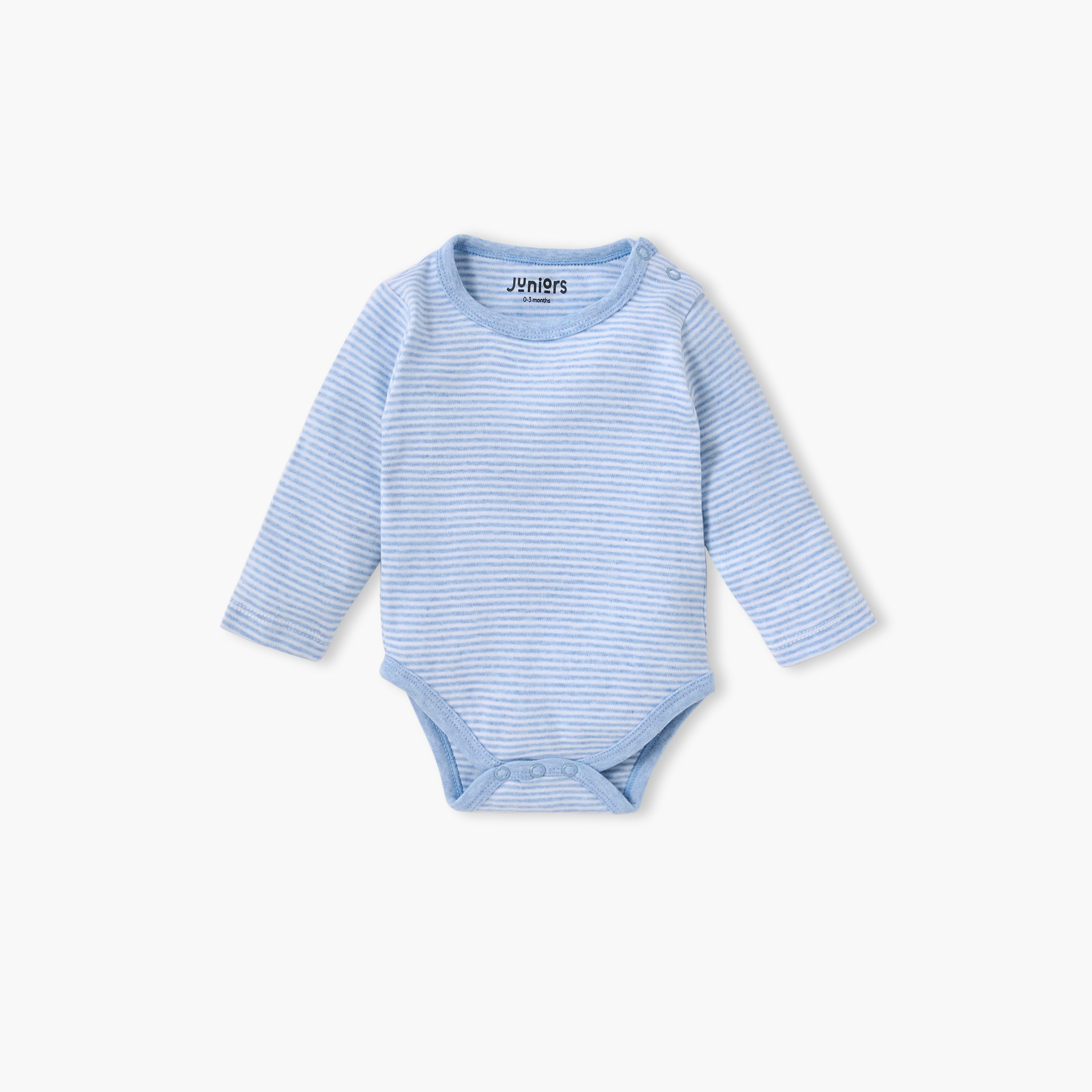 بودي سوت بطبعات وأكمام طويلة وأزرار إغلاق من جونيورز - طقم 3 قطع-baby-boys-clothing-bodysuits-image-4