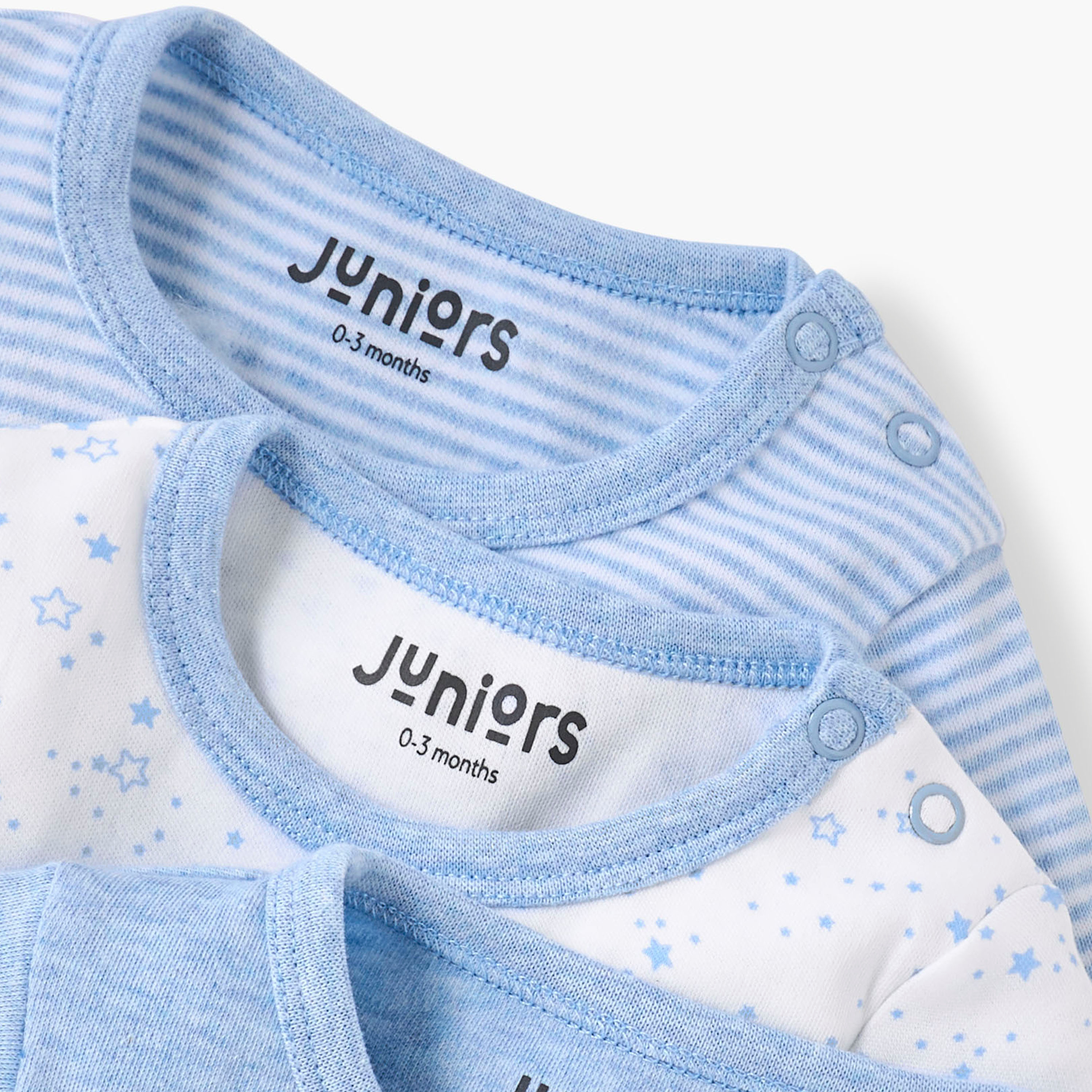 بودي سوت بطبعات وأكمام طويلة وأزرار إغلاق من جونيورز - طقم 3 قطع-baby-boys-clothing-bodysuits-image-7