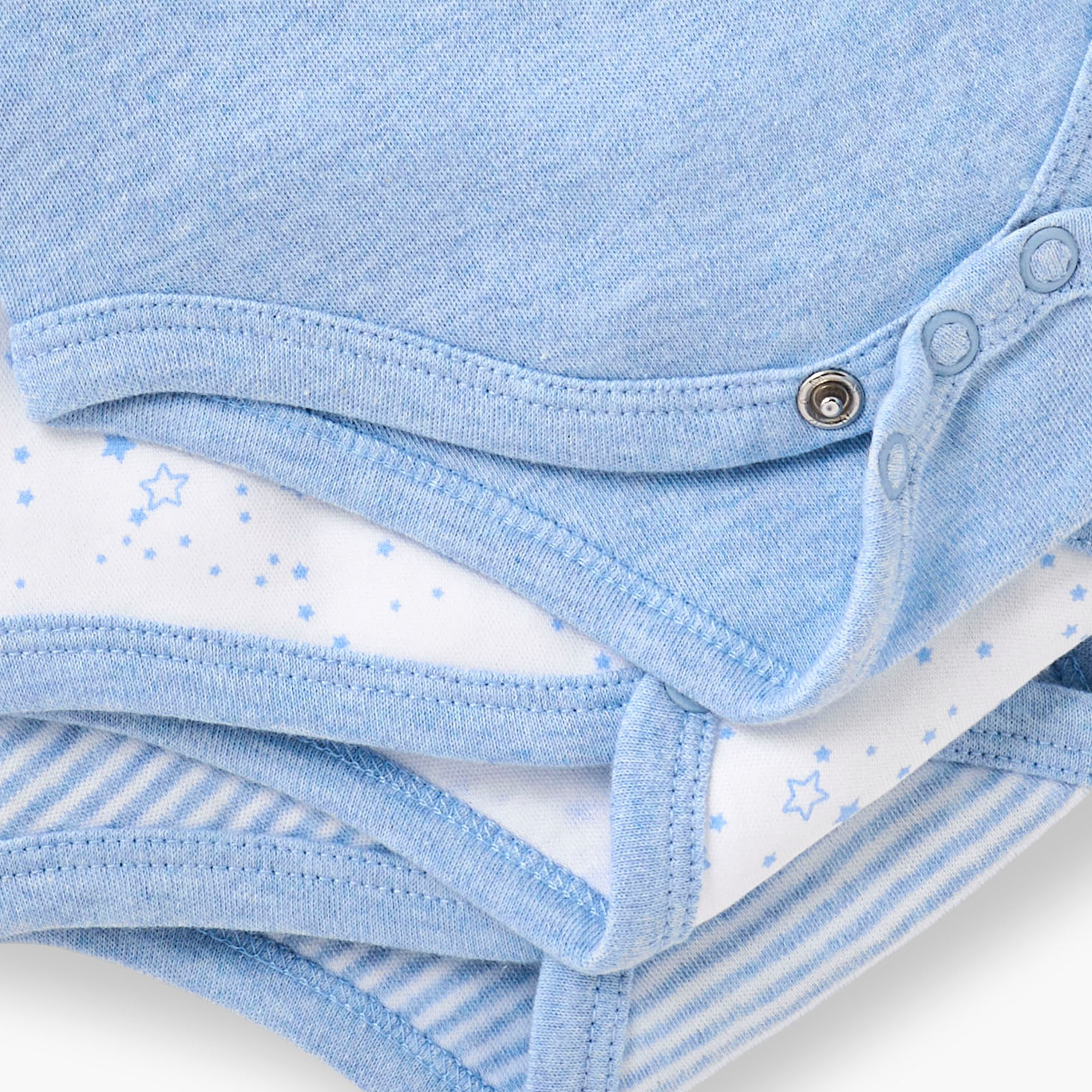 بودي سوت بطبعات وأكمام طويلة وأزرار إغلاق من جونيورز - طقم 3 قطع-baby-boys-clothing-bodysuits-image-9