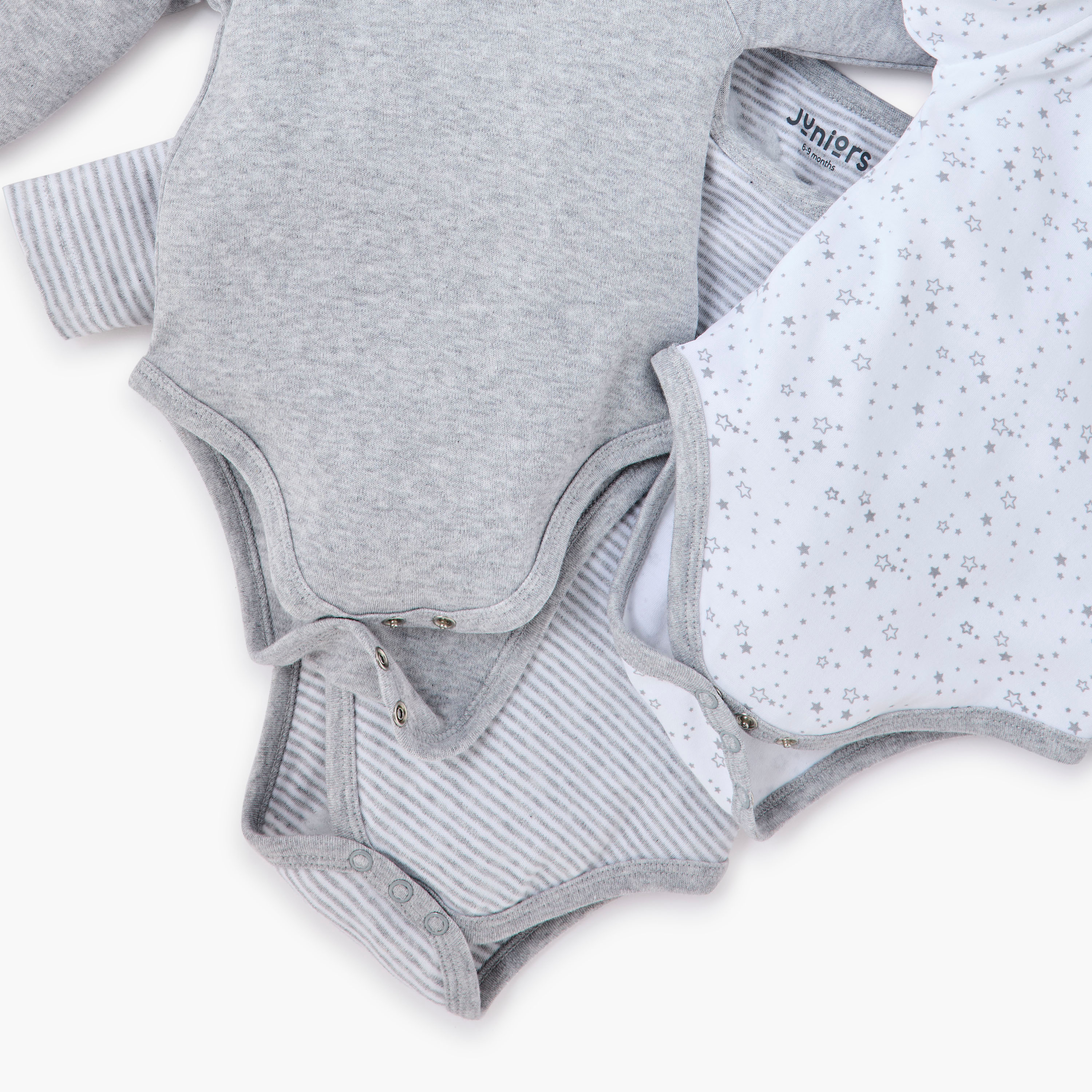 بودي سوت بياقة مستديرة وأكمام طويلة وطبعات من جونيورز - مجموعة من 3-baby-boys-clothing-bodysuits-image-6