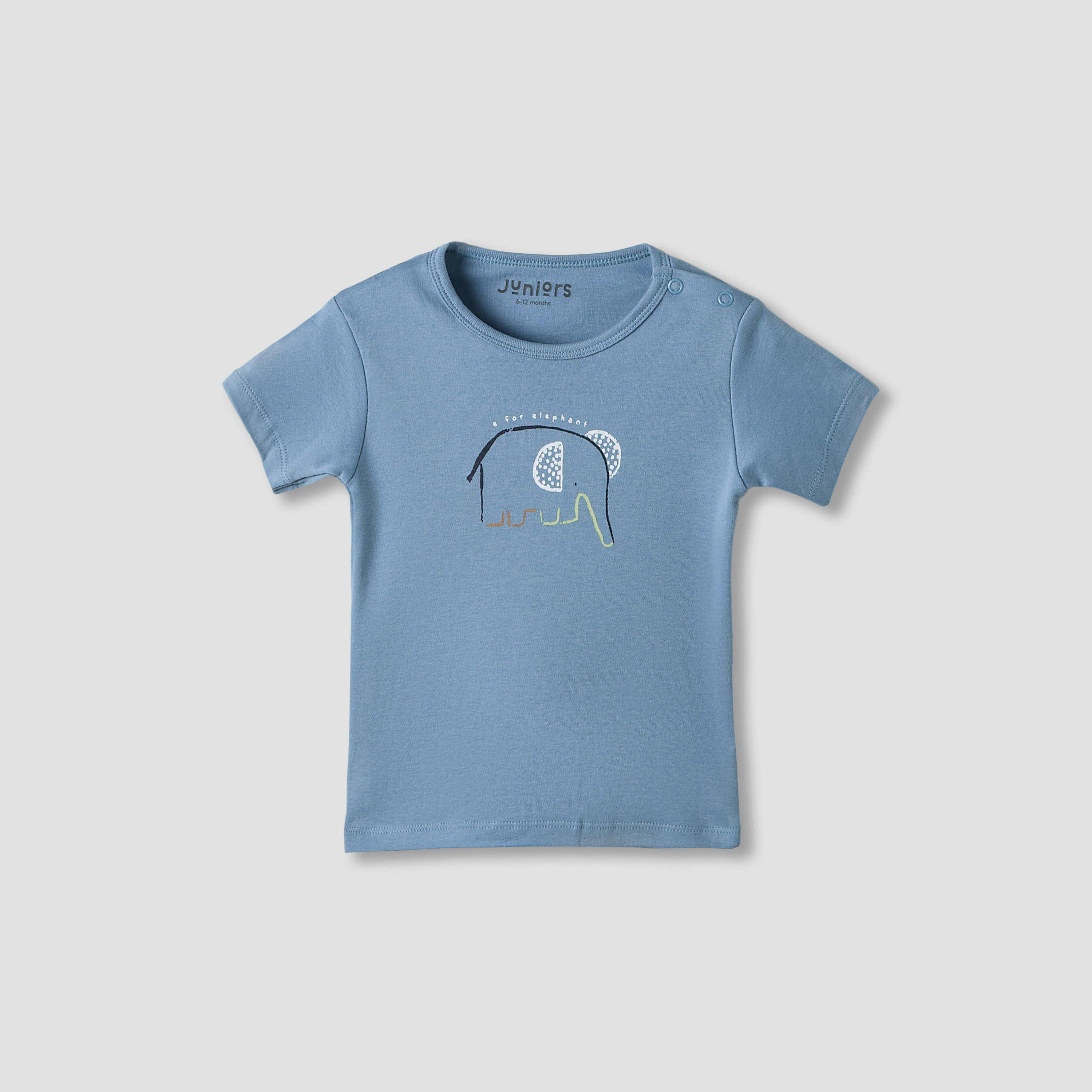 Juniors Girls Crew Neck T-shirt with Dinosaur Print - Cotton - Short Sleeves - Set of 5-baby-girls-clothing-multipacks-image-6