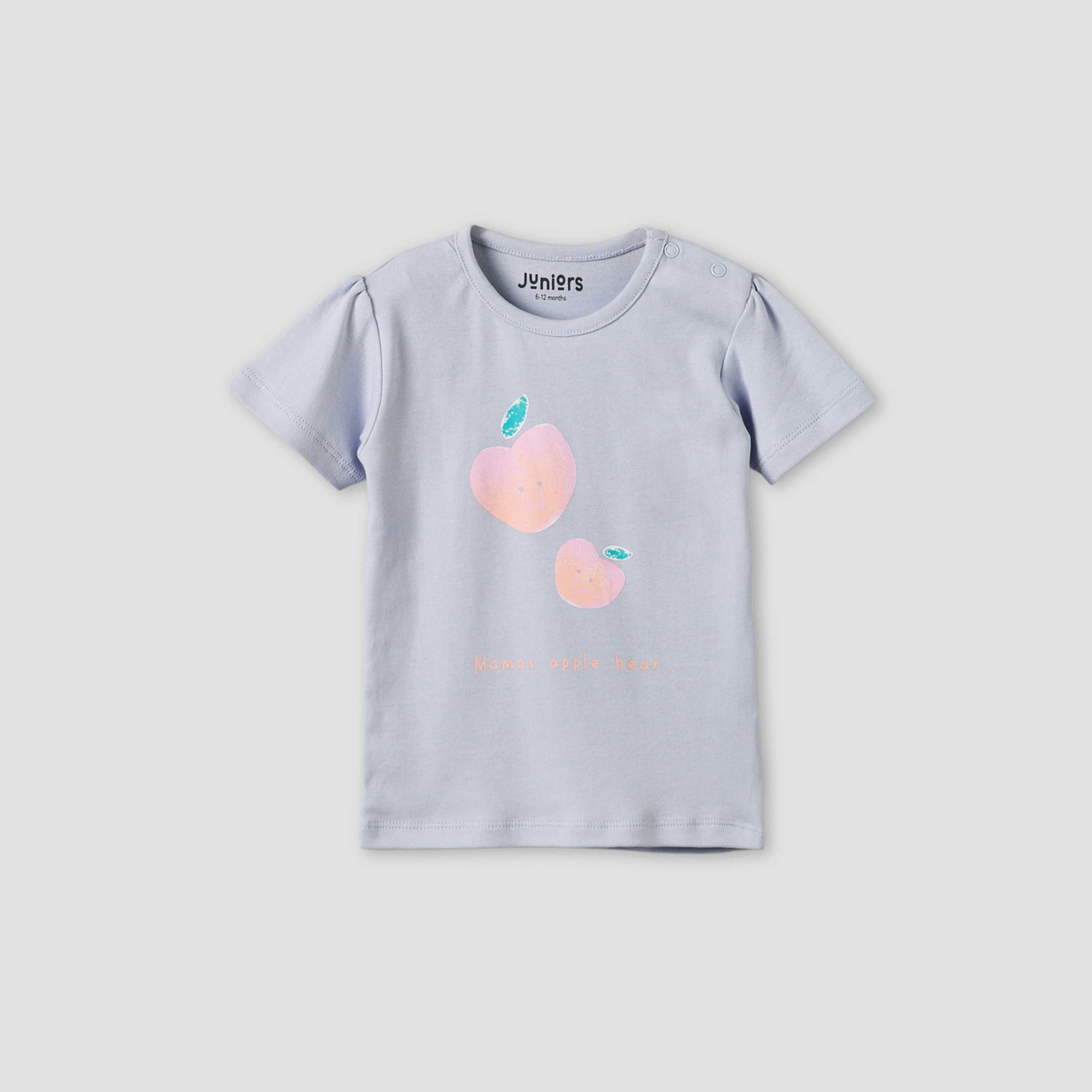 Pack of 5 Juniors Crew Neck Short Sleeves T-shirt with Assorted Print-baby-girls-clothing-tshirts-image-5